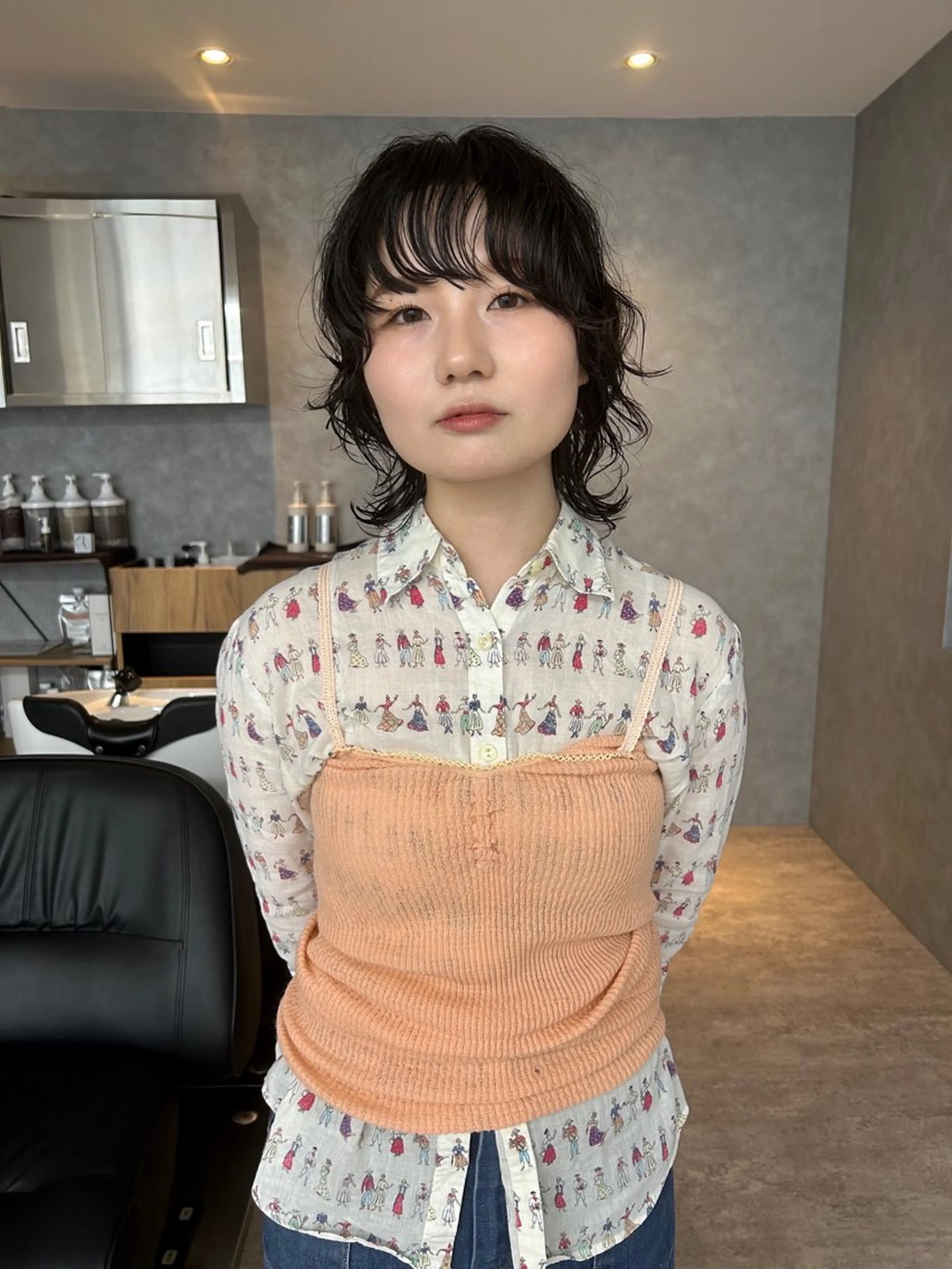 ミディアム ミディアムパーマ カット パーマ トリートメント aika/パーマ/ ショート/伏見のヘアスタイル