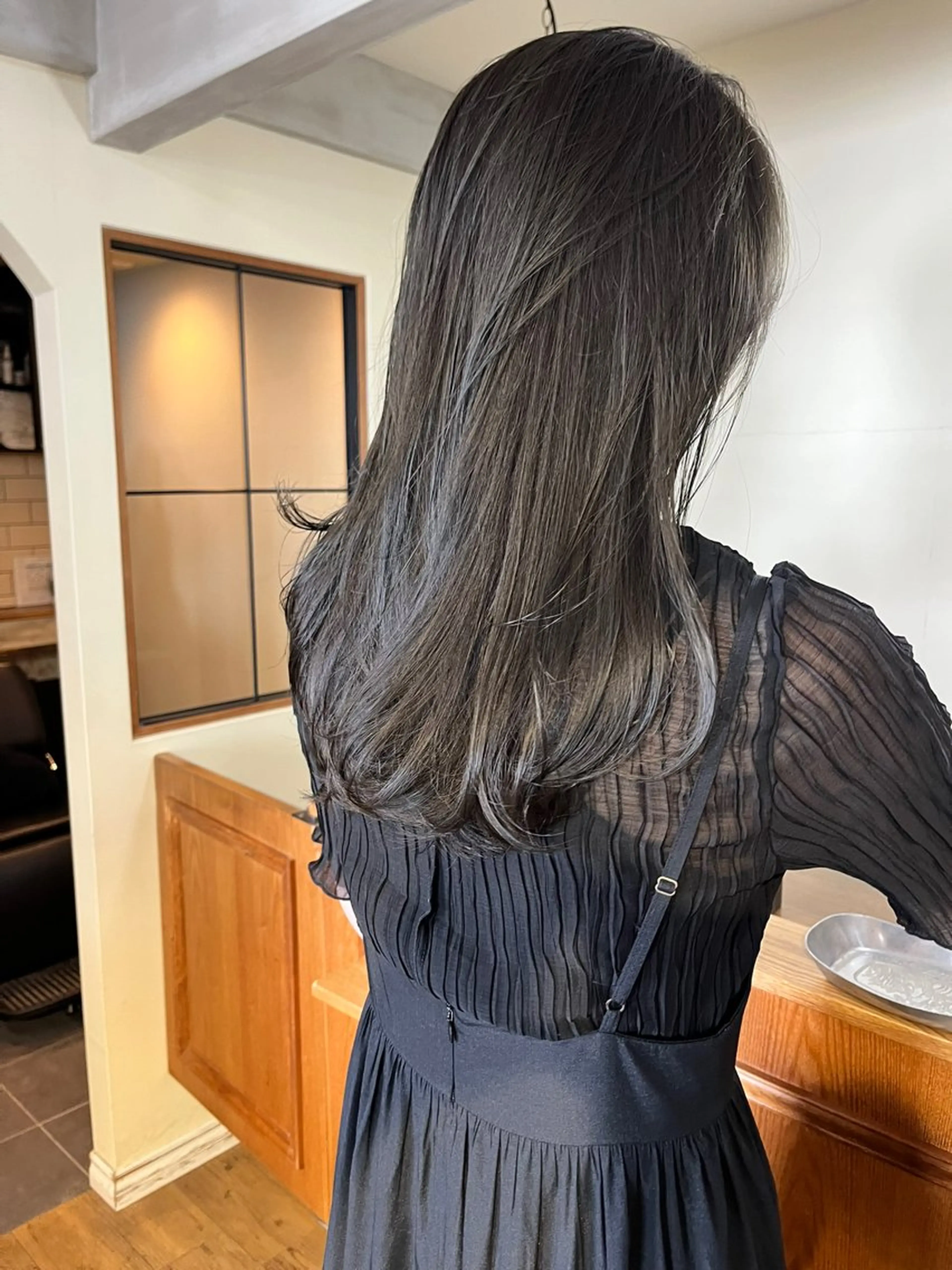 セミロング カラー ブラウンカラー 透明感カラー 小顔カット カット ヘアカラー 上川 美幸のヘアスタイル