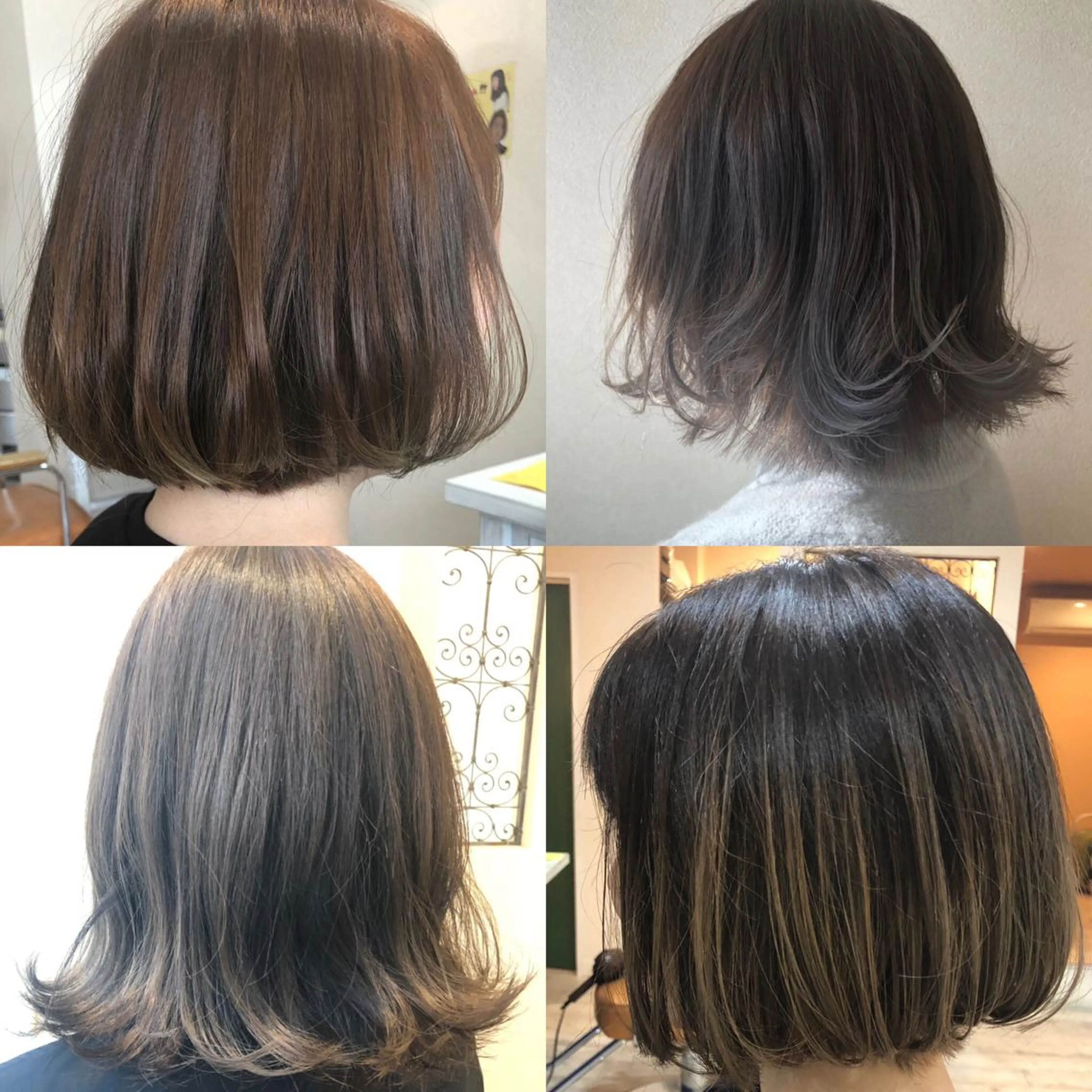 ミディアム ボブ カット ヘアカラー トリートメント 【AMANEQ】 yuka🦋のヘアスタイル