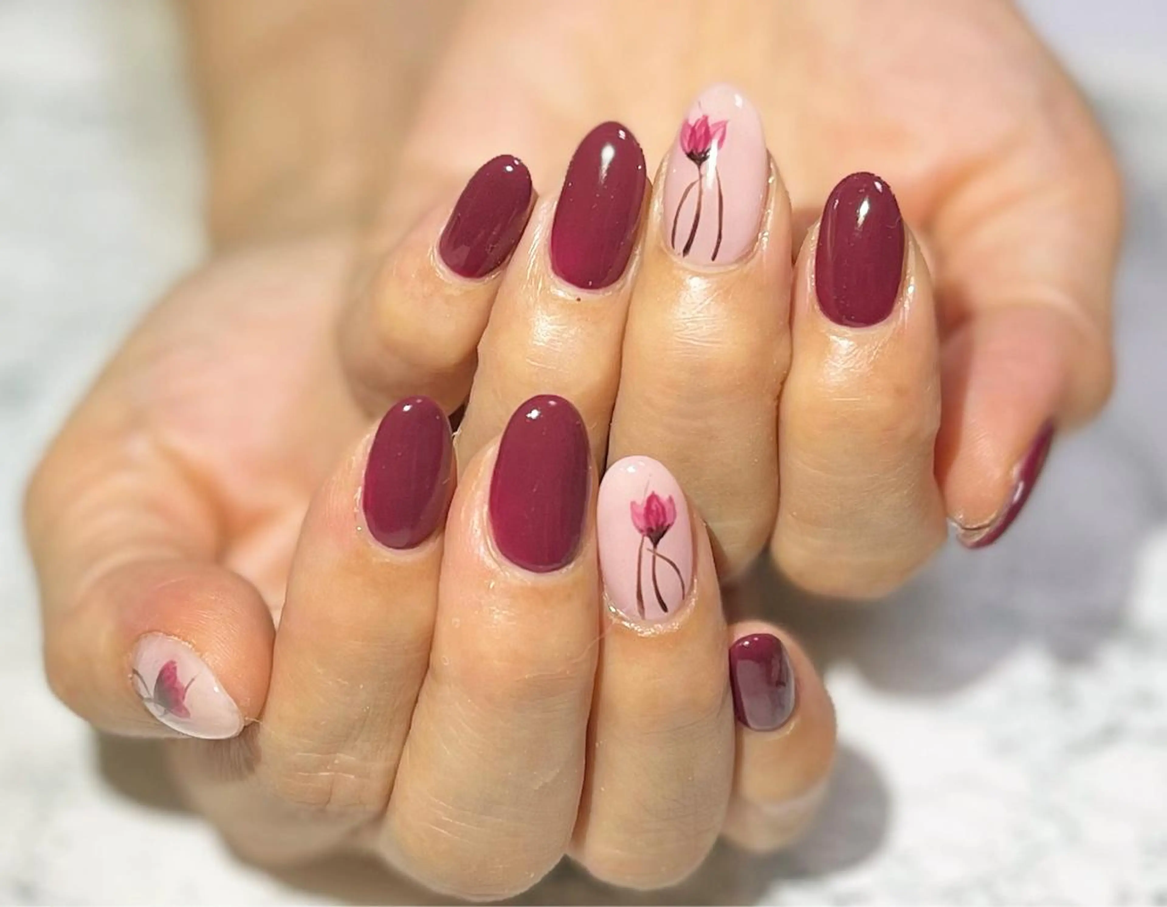 ネイル フラワーネイル フットネイル ニュアンスネイル シンプルネイル 春ネイル ネイル フフラ所属・nail fufla ♡yamane♡のネイルデザイン