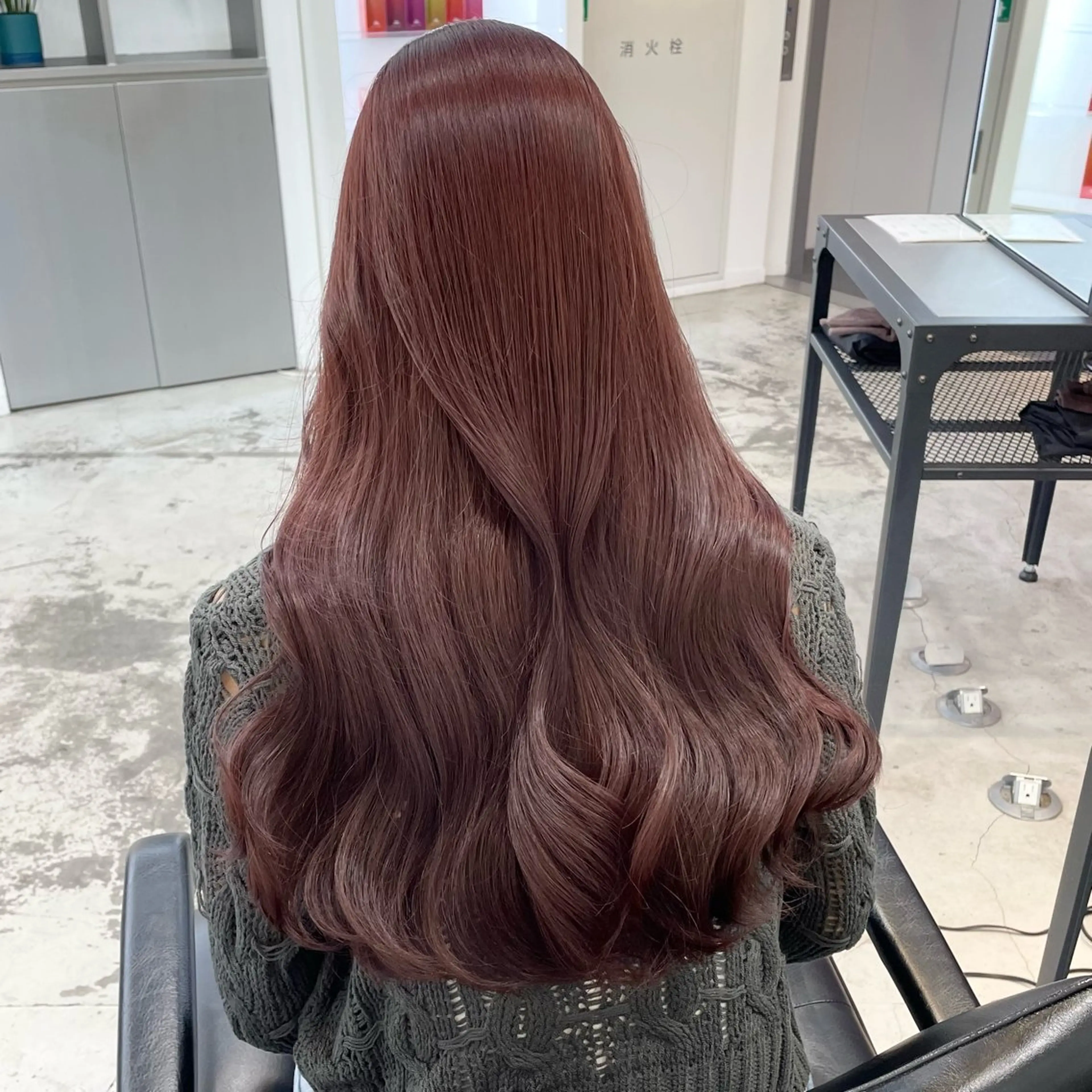 ロング カラー ブリーチ ブラウンカラー ダブルカラー ブリーチなしカラー ピンクカラー レイヤー×グレージュ /ピンク🩷mioのヘアスタイル