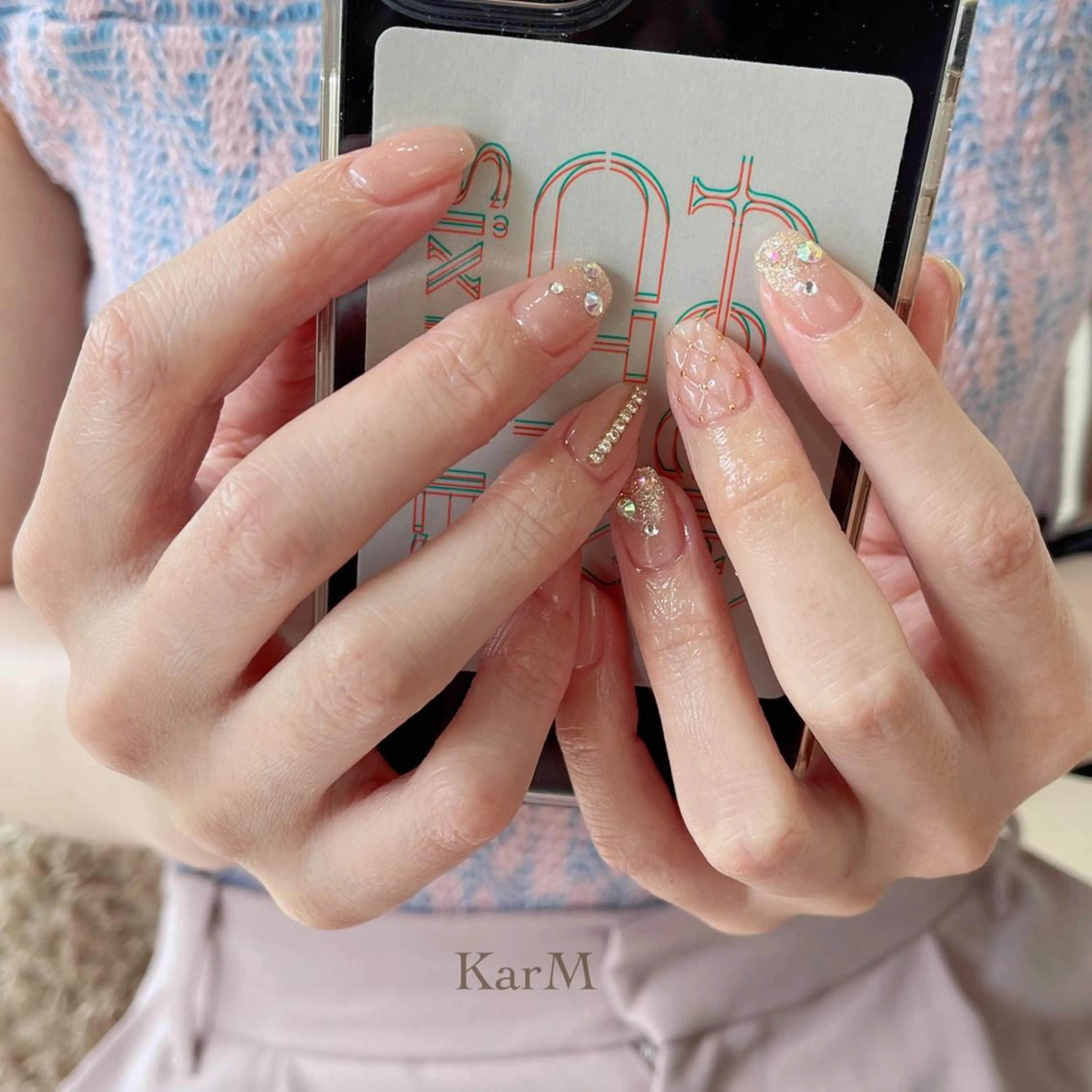 ネイル アートネイル オーロラネイル チークネイル フットネイル フレンチネイル ハンドネイル ogino karinのネイルデザイン