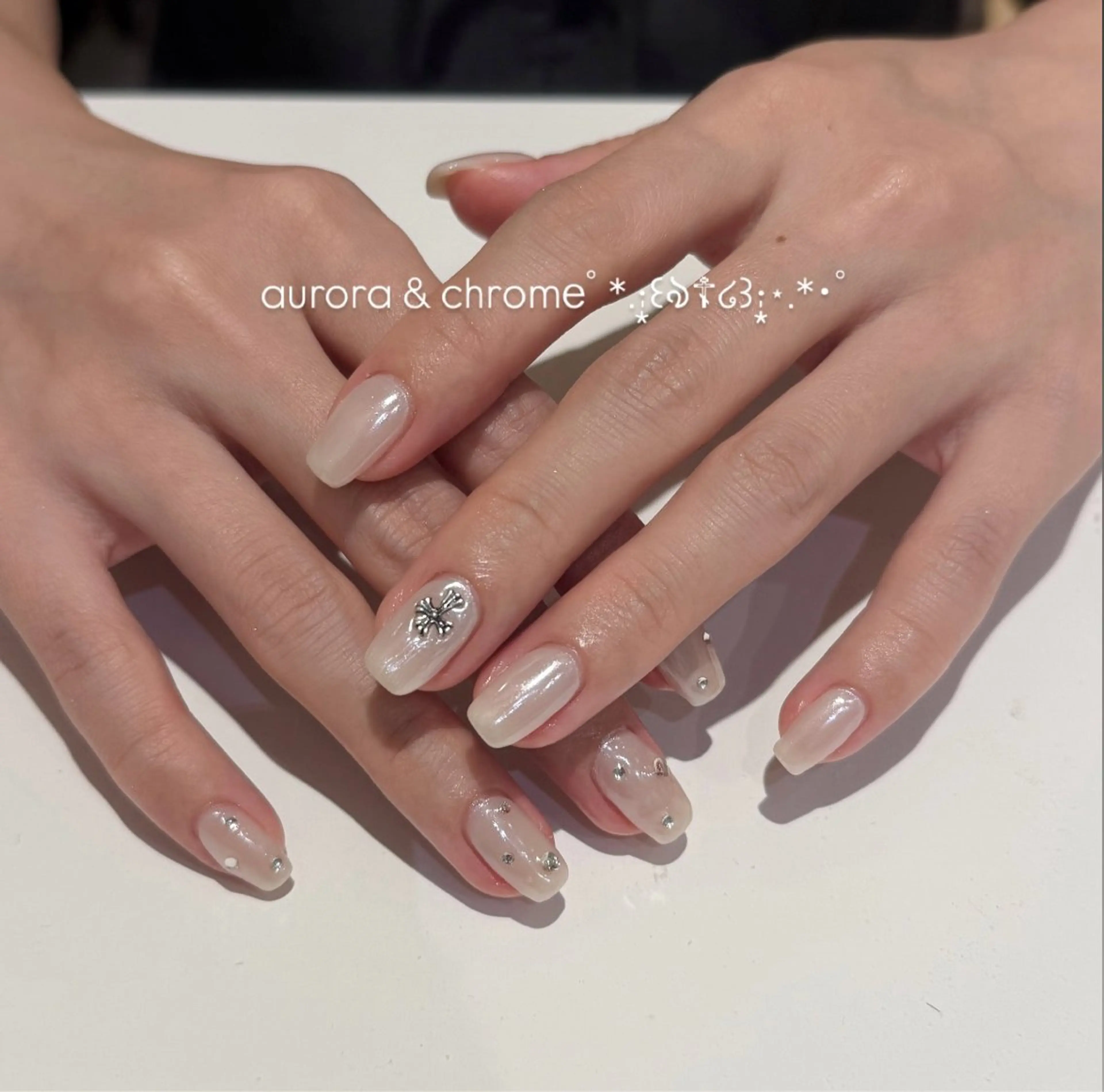ネイル オーロラネイル ハンドネイル Hiyori ✧*。のネイルデザイン