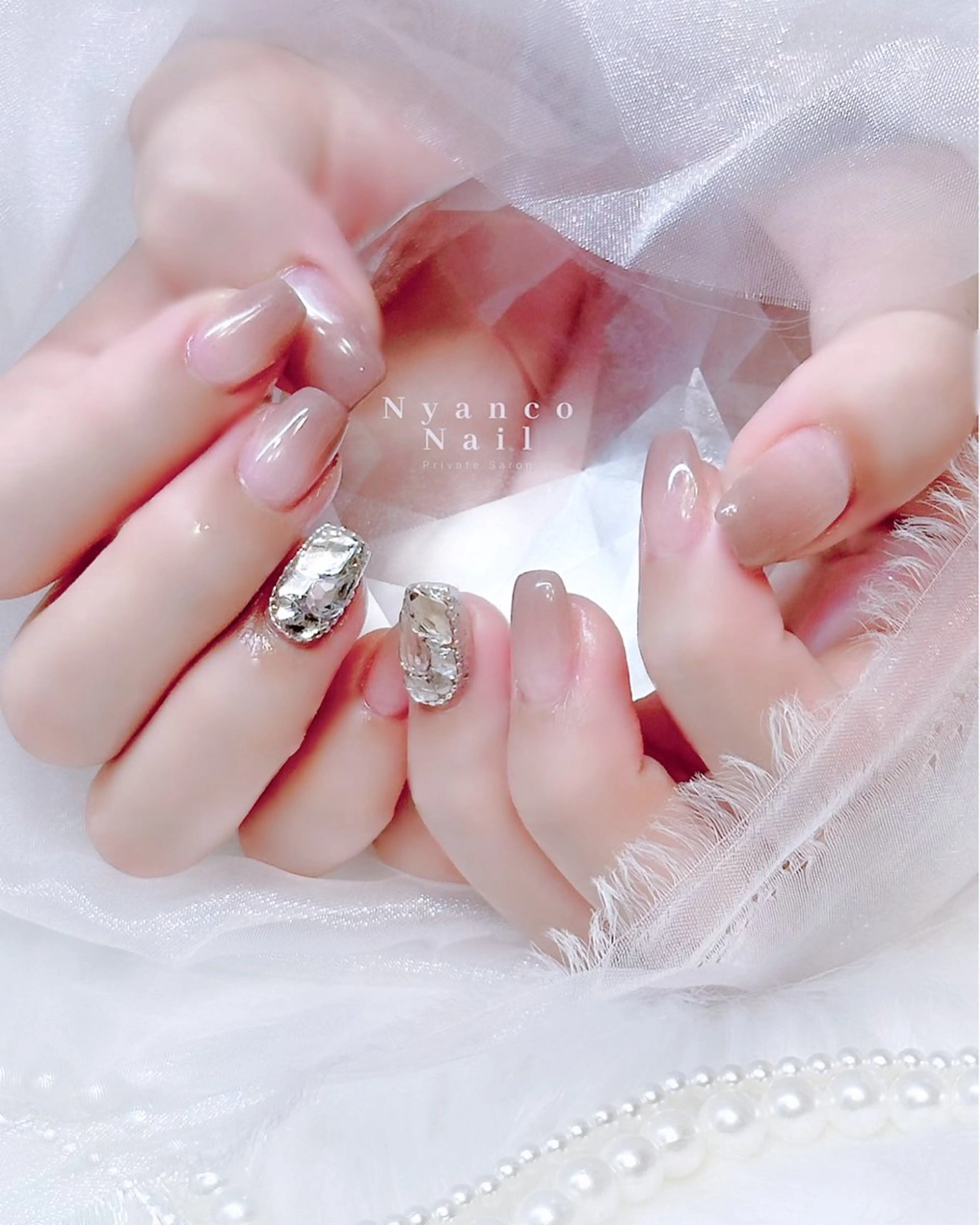 ネイル ジェルネイル グラデーション 夏ネイル ワンホンネイル Nyanco Nailのネイルデザイン