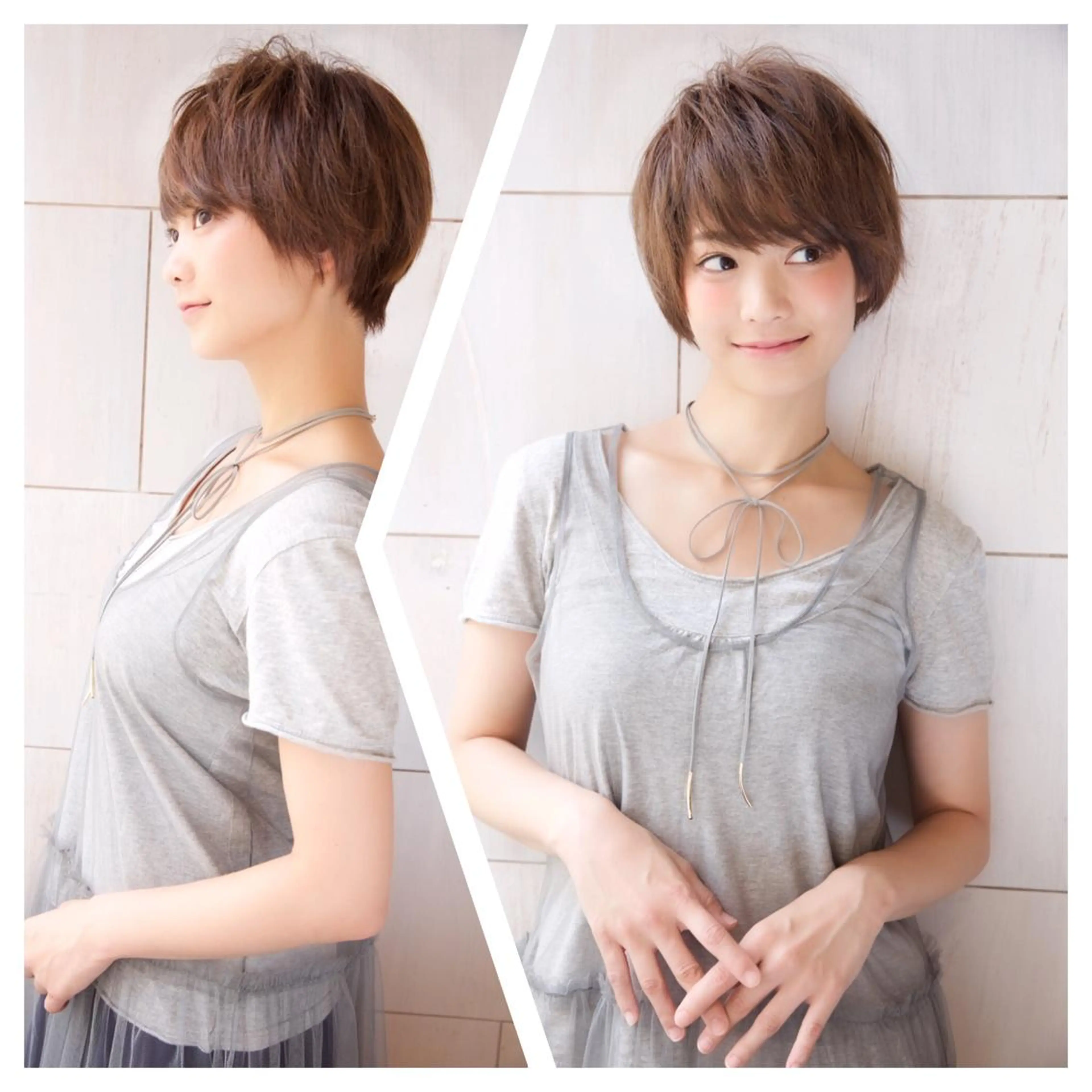 ショート ミディアム カラー パーマ ショートヘア attrait(アトレ)藤沢所属・高瀬 信幸のヘアスタイル