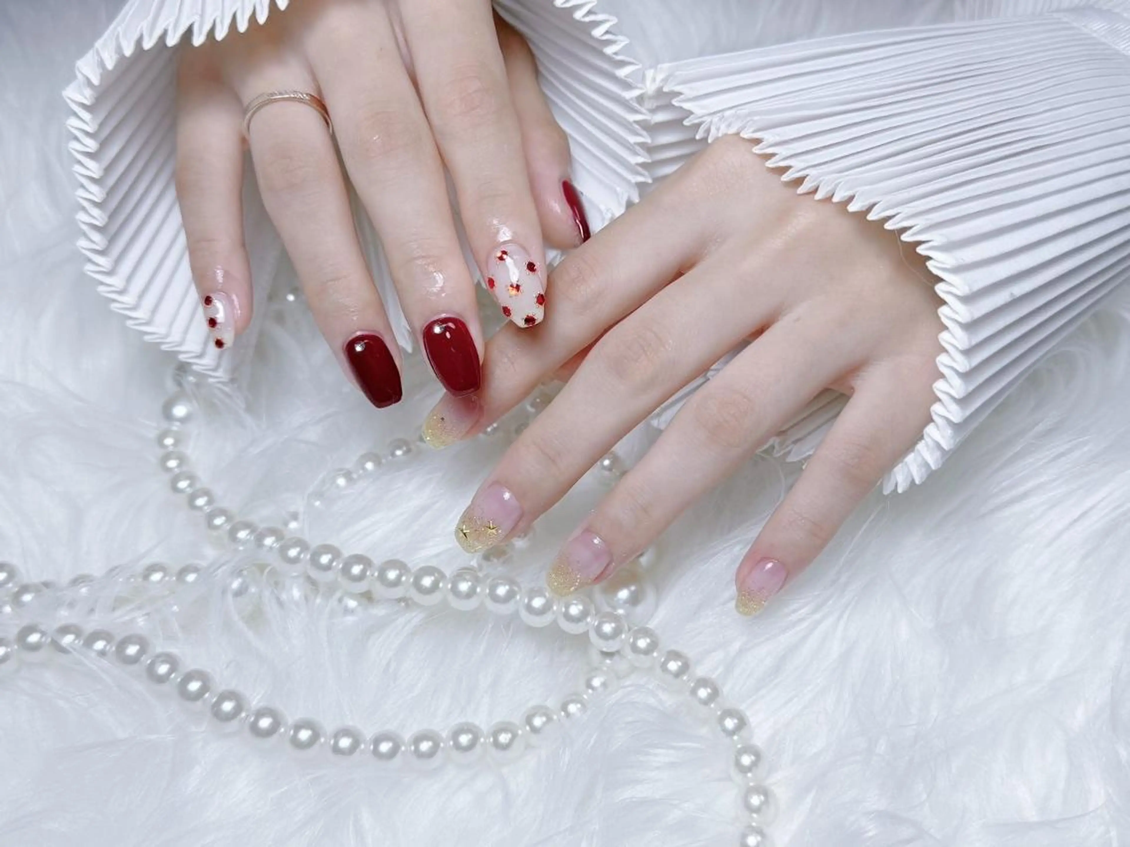 ネイル RAFFINE 月🦋🩵のネイルデザイン