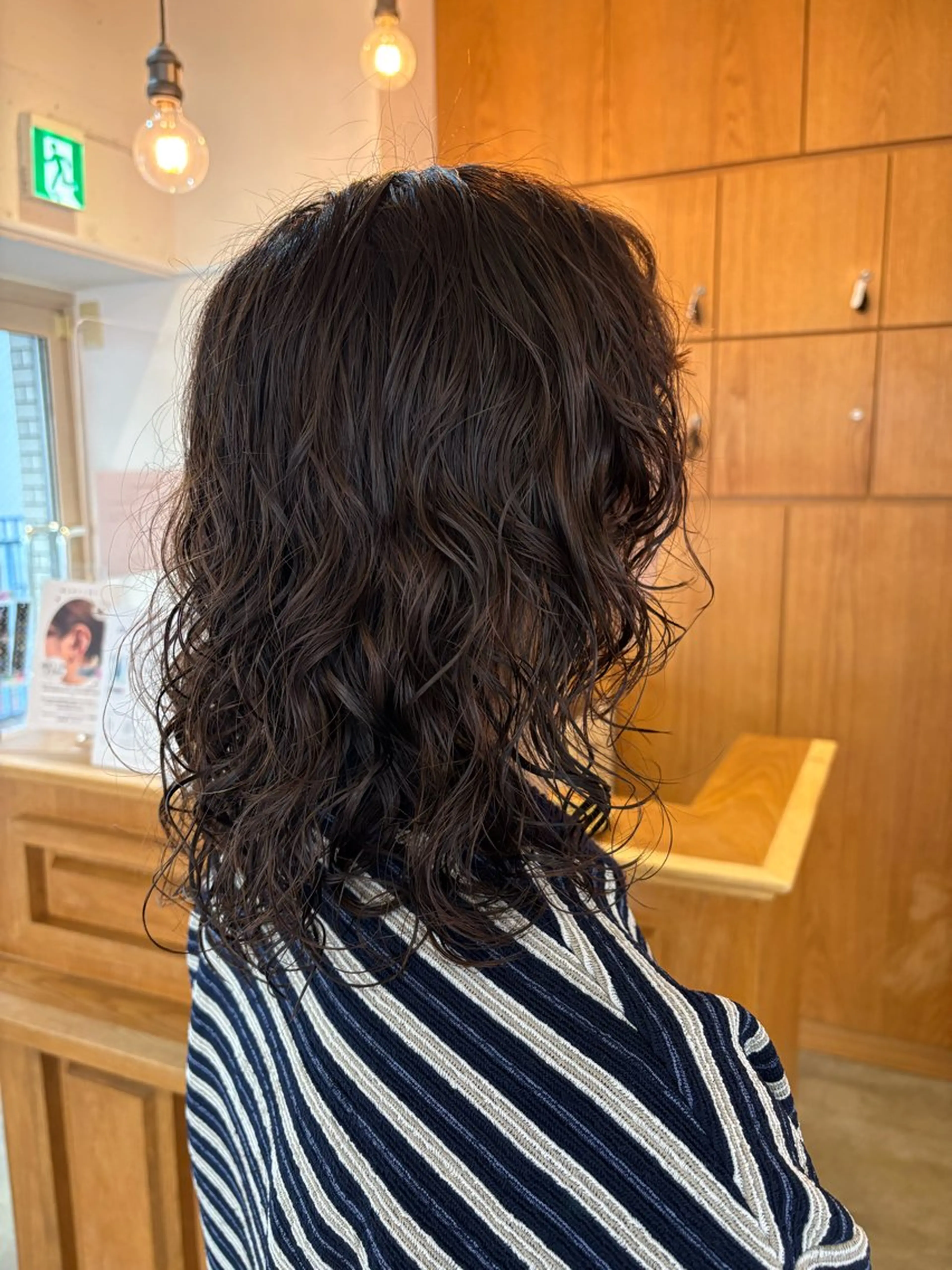 ミディアム カット パーマ かお /綱島美容室 ✄﻿のヘアスタイル