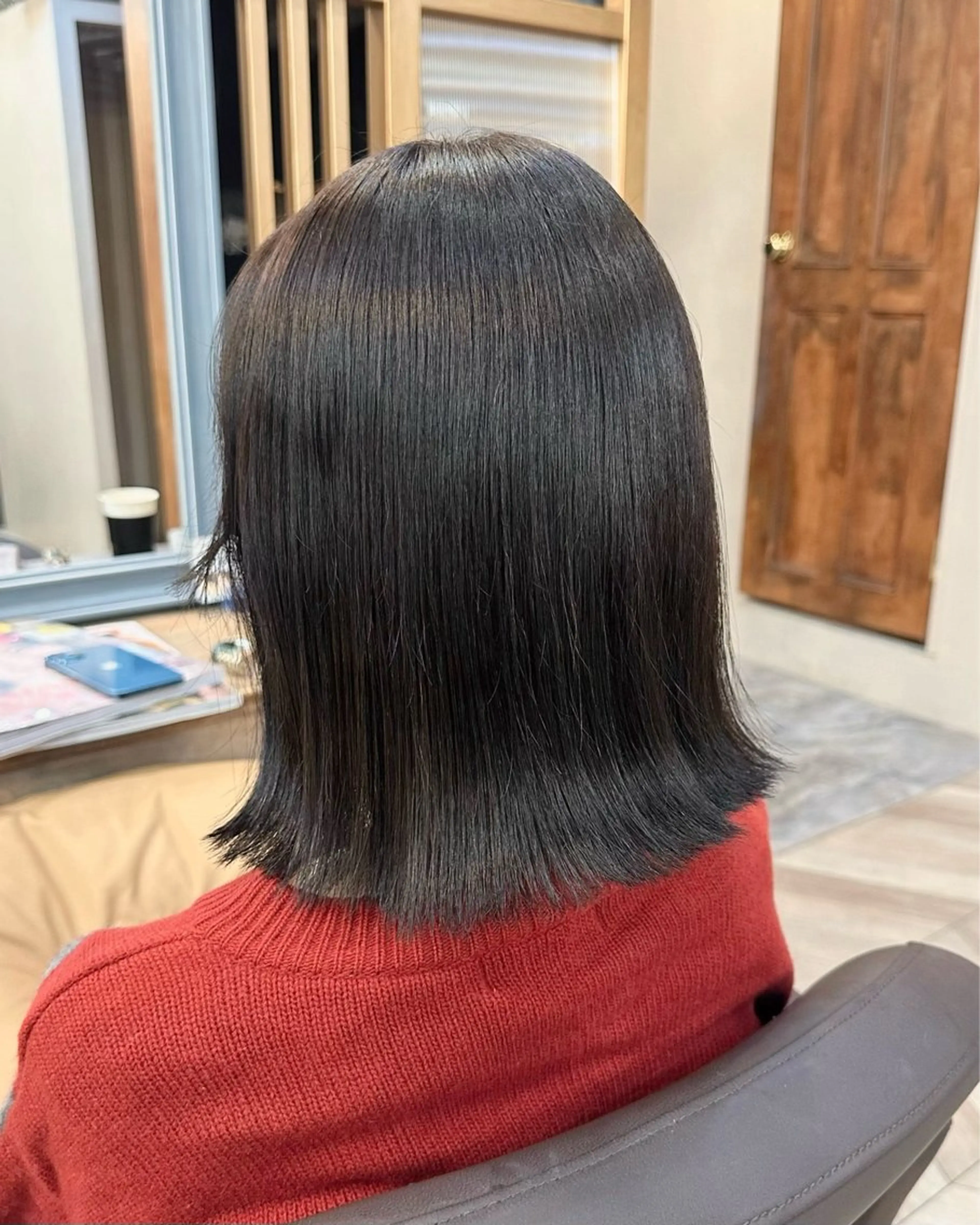 ミディアム カラー 透明感カラー 似合わせカット 加藤 杏のヘアスタイル