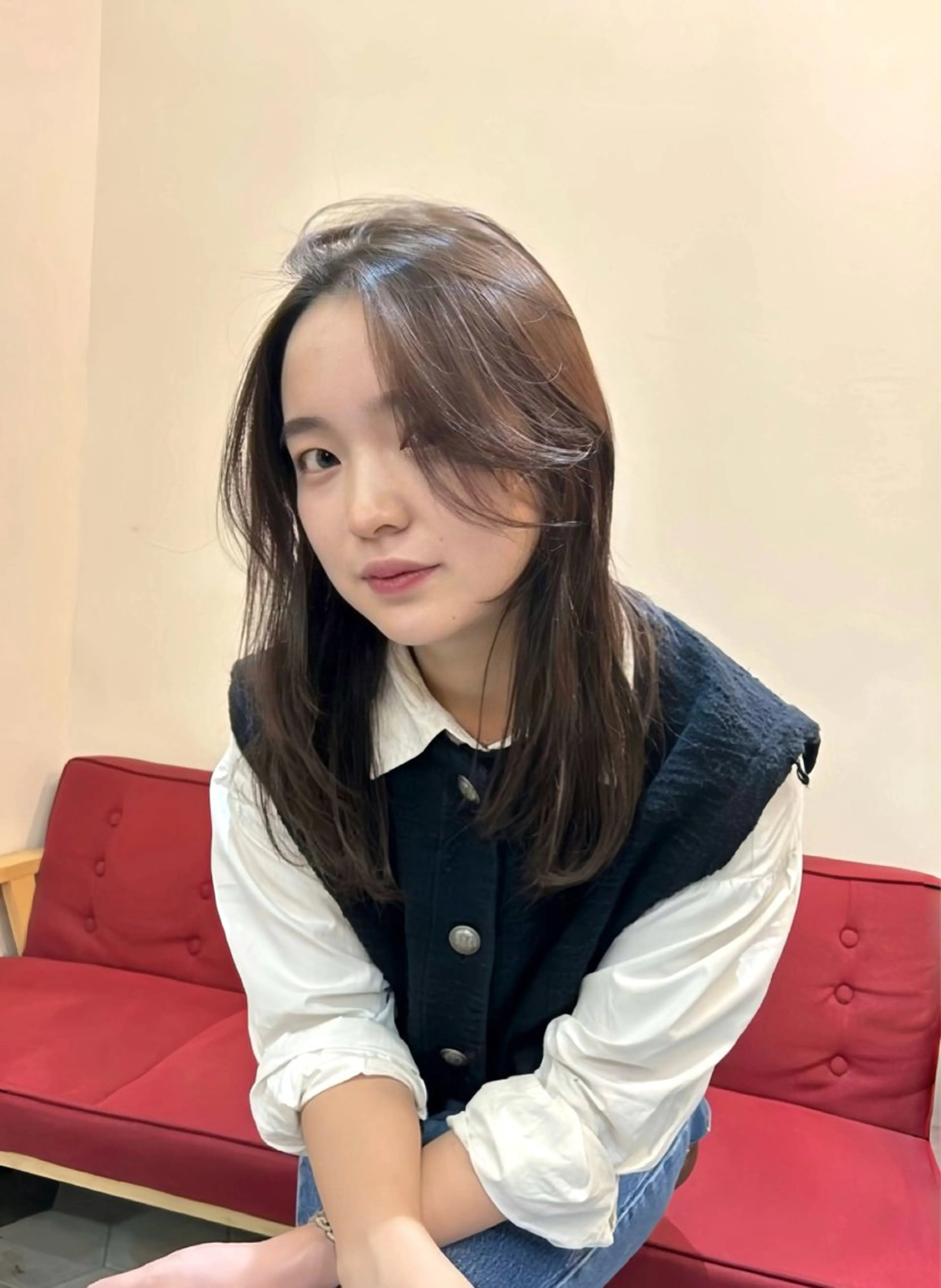 セミロング レイヤーカット/髪質 改善/Hayatoのヘアスタイル