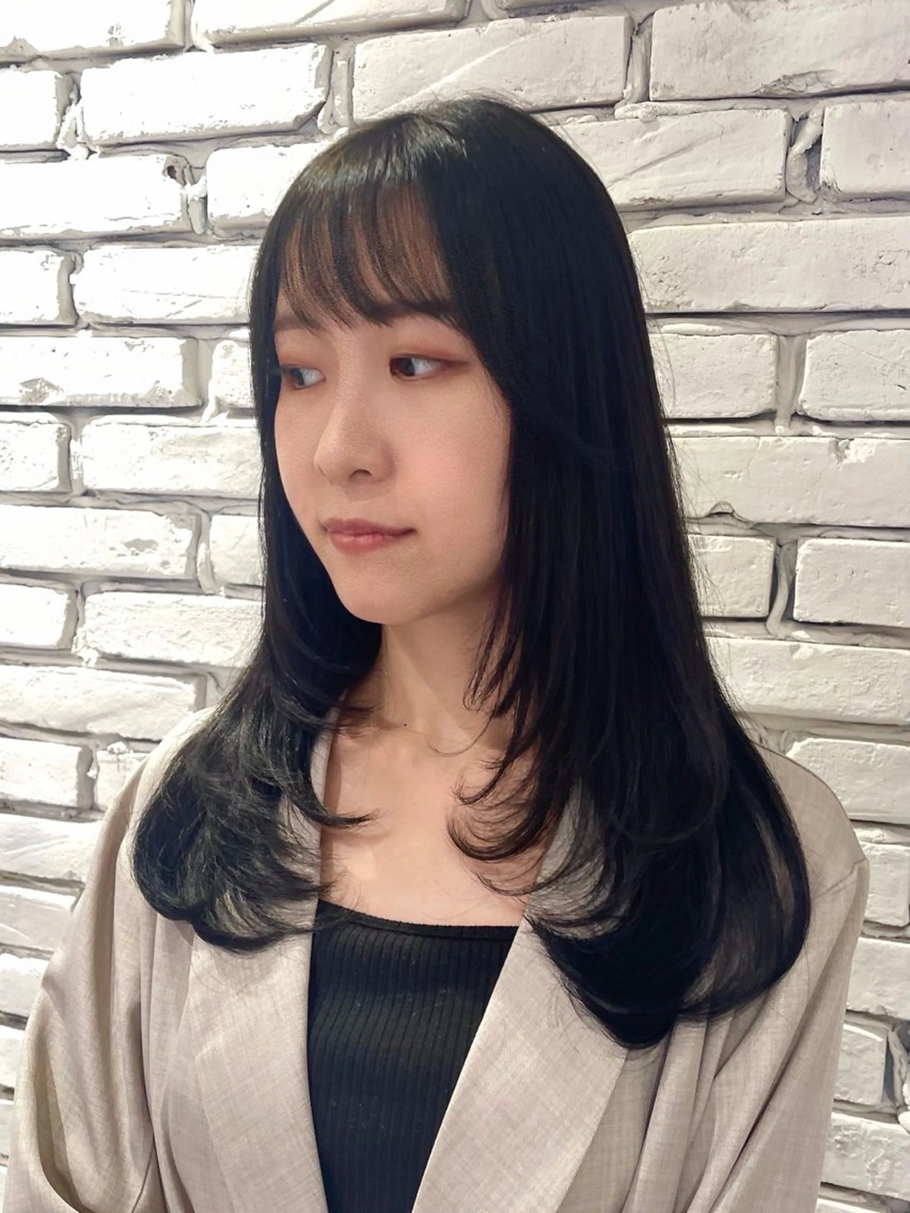 ロング レイヤーカット カット 韓国風レイヤーカット 🇰🇷yumiのヘアスタイル