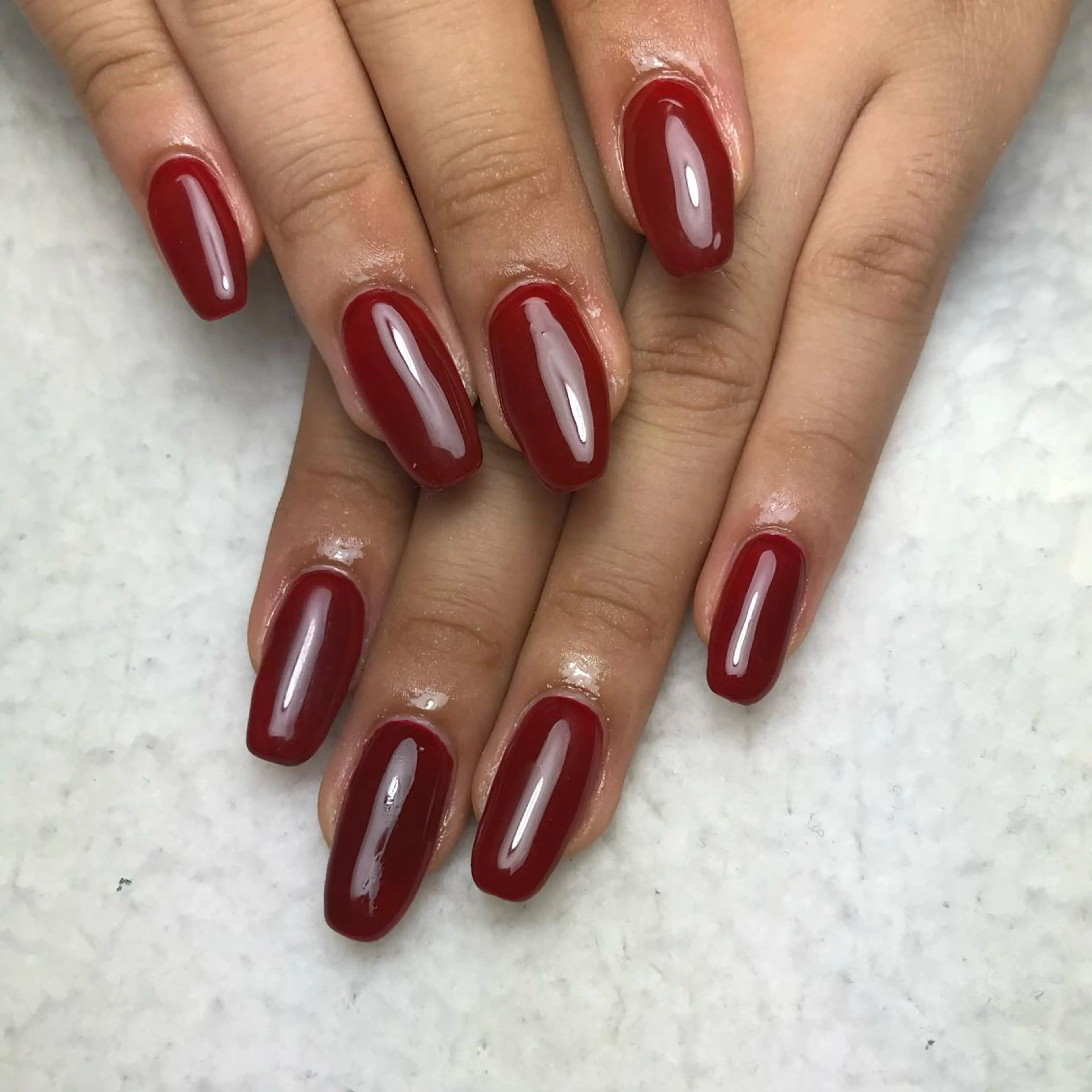 ネイル ボルドー ワンカラーネイル ネイルチップ ハンドネイル COCO+所属・COCO +のエステ・リラクイメージ