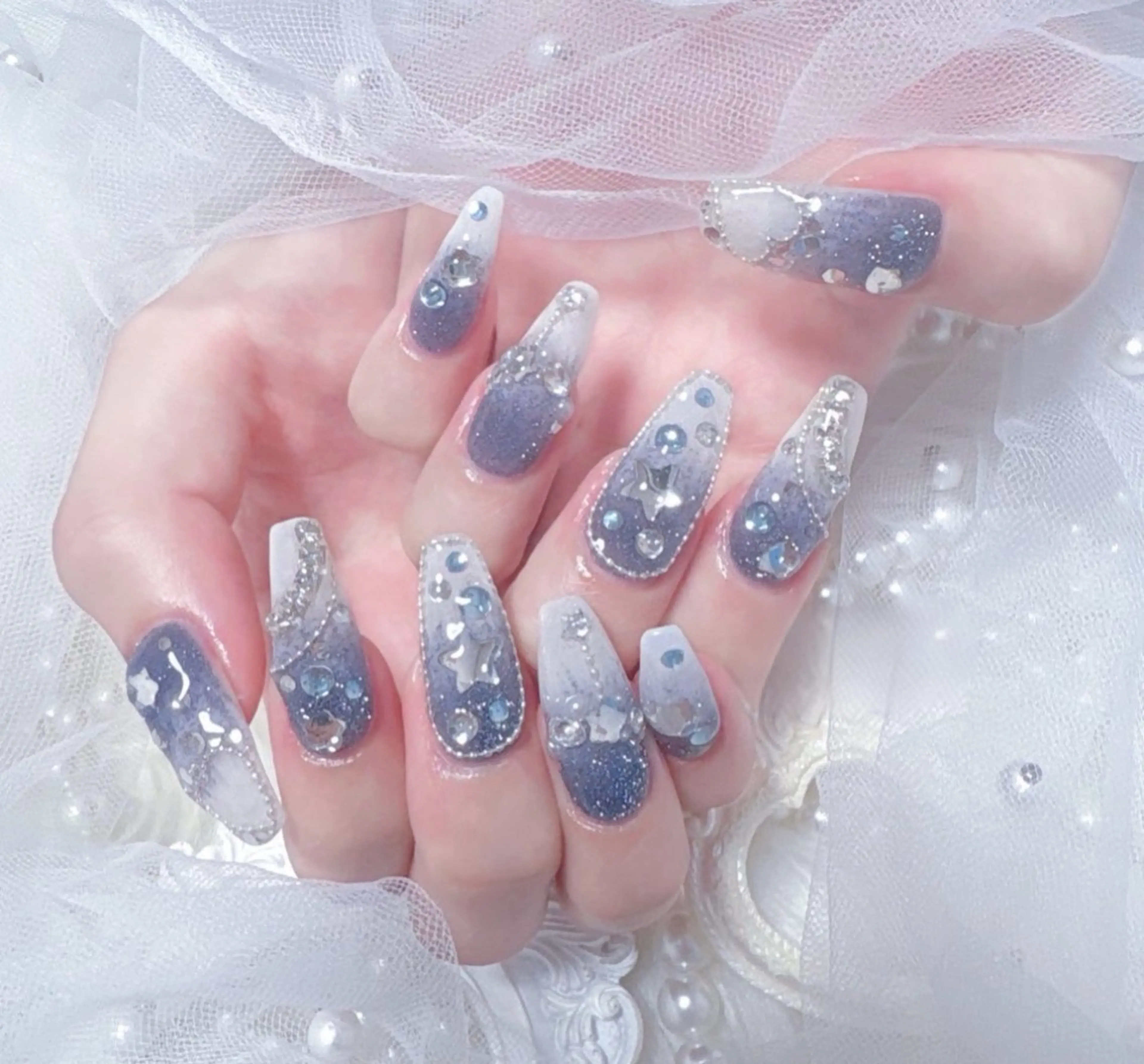 ネイル オーロラネイル べっ甲ネイル ブルー チークネイル フットネイル ハンドネイル ハンドケア For you. Nail Salonのネイルデザイン