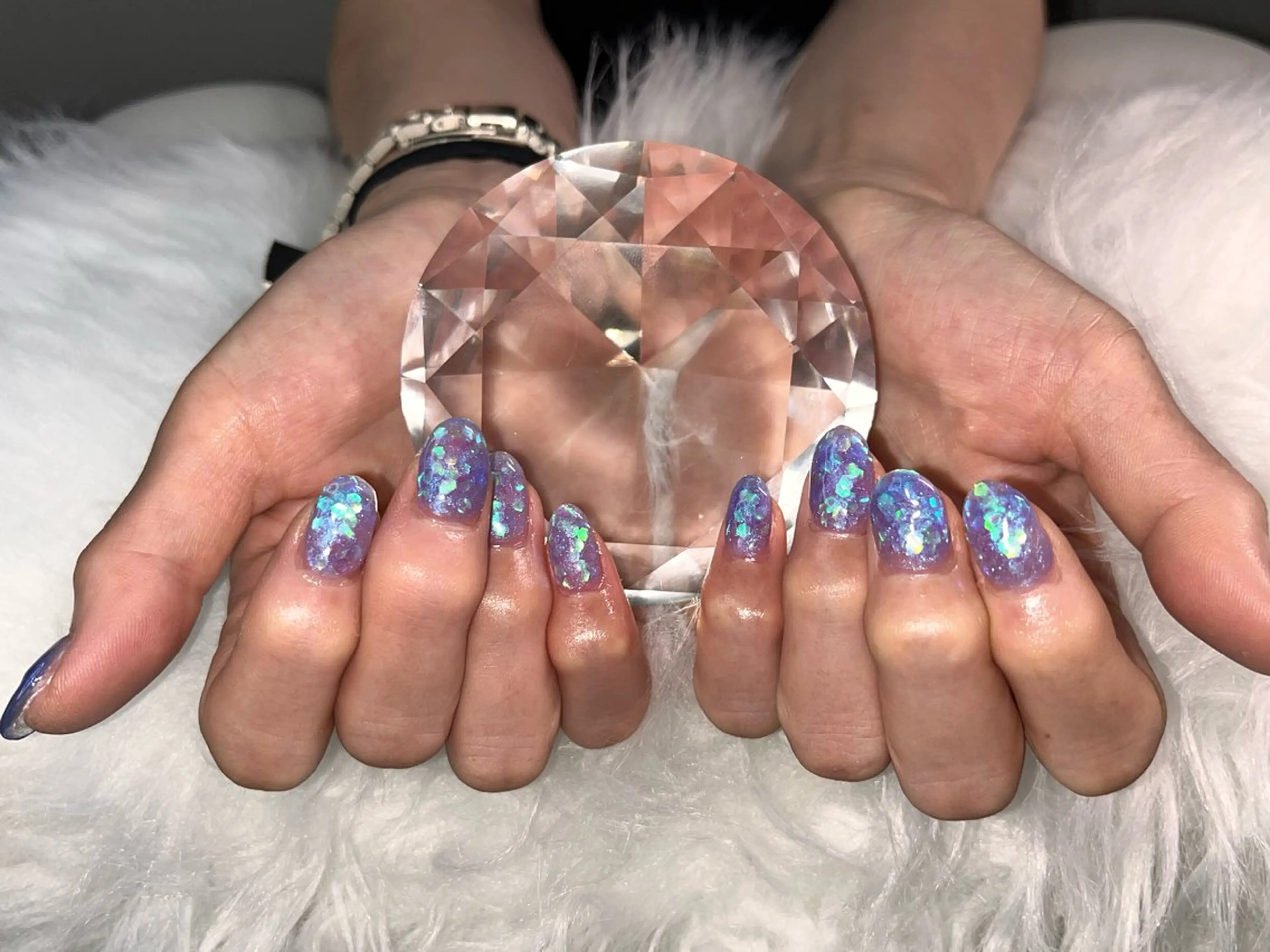 ネイル マグネットネイル ニュアンスネイル ワンカラーネイル シンプルネイル 夏ネイル プライベートサロン N's Nailのネイルデザイン