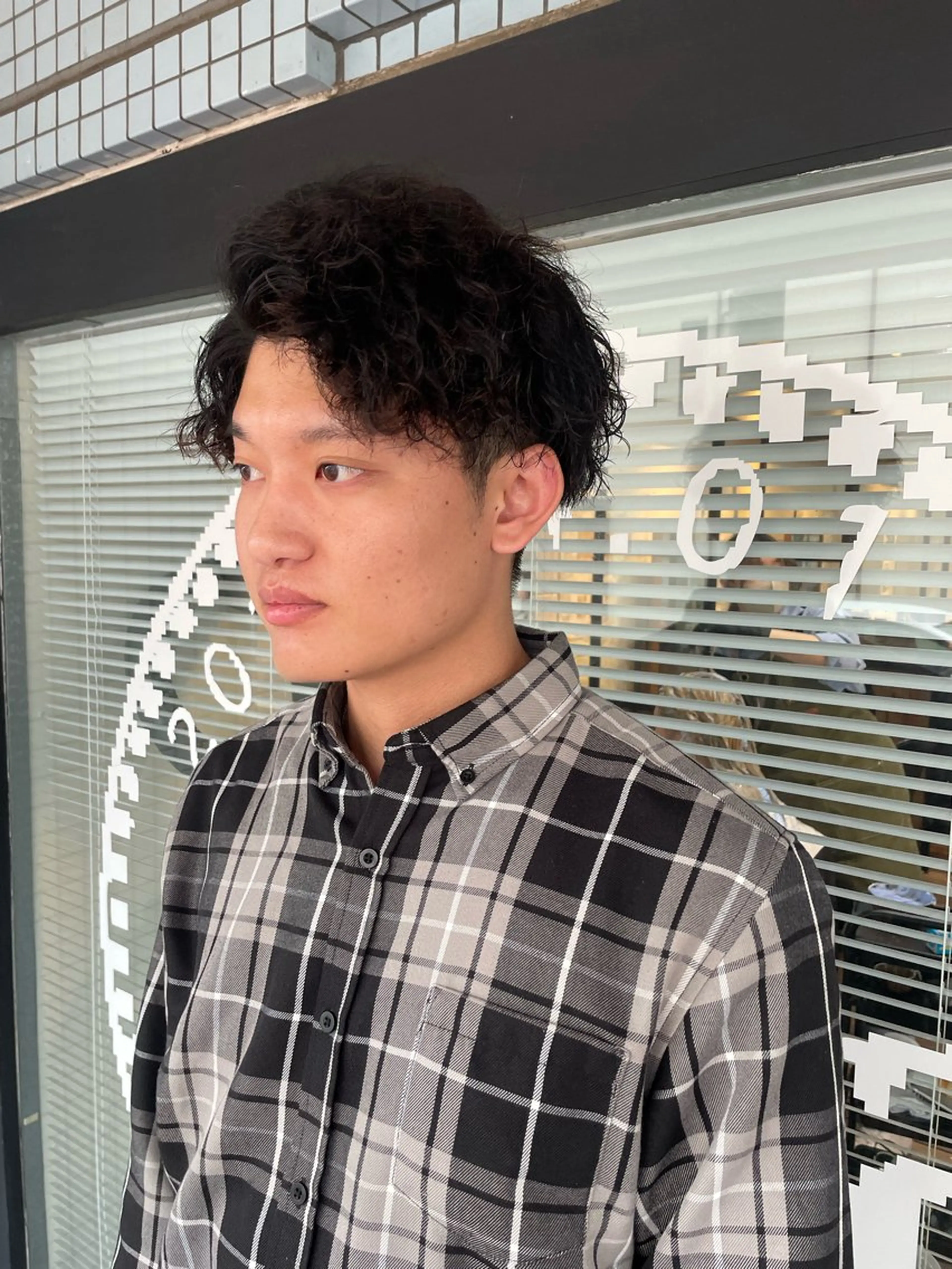 パーマ メンズ アイブロウ◎ rista藤岡佳世のヘアスタイル