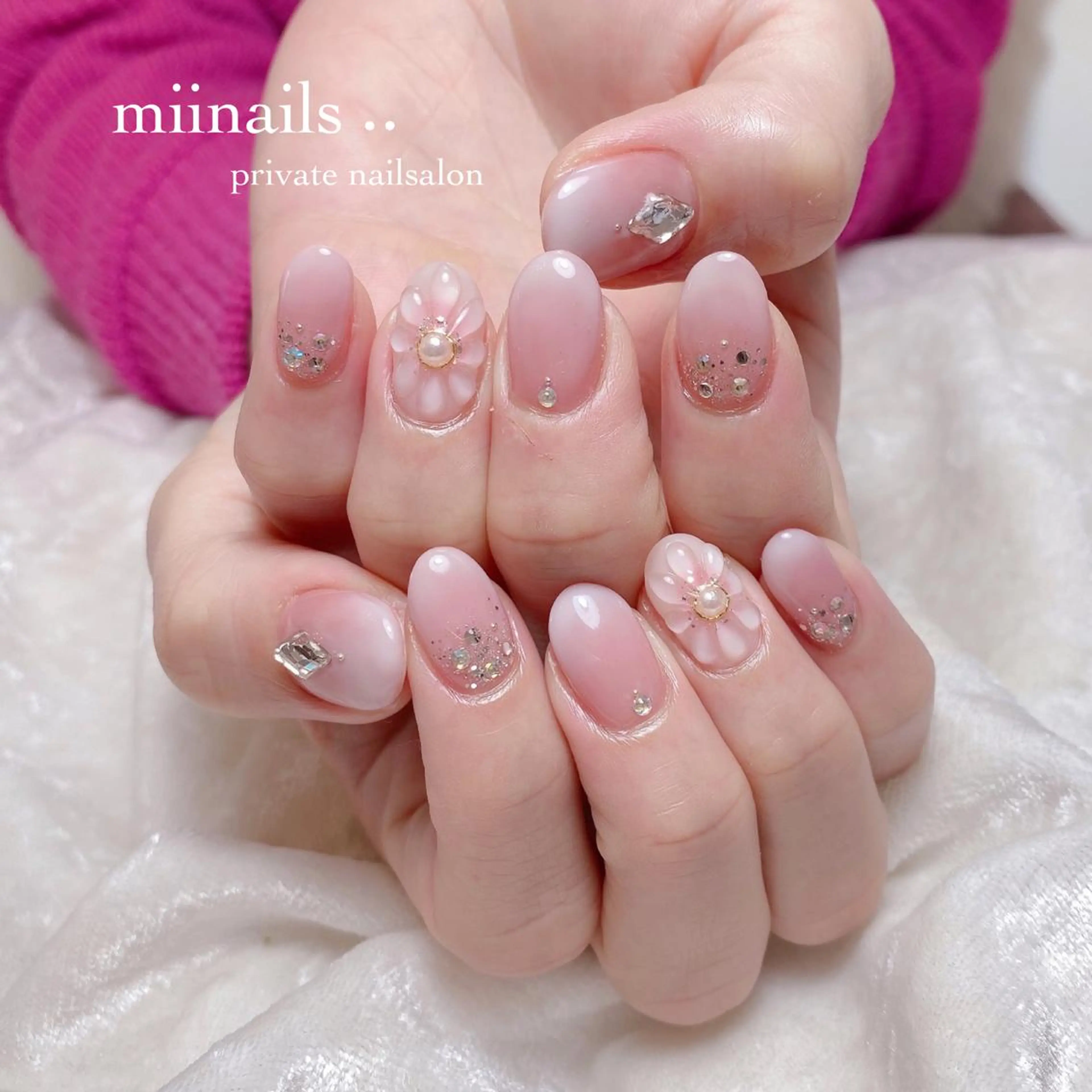 ネイル 韓国ネイル ワンホンネイル ハンドネイル nailsalon miinailsのネイルデザイン