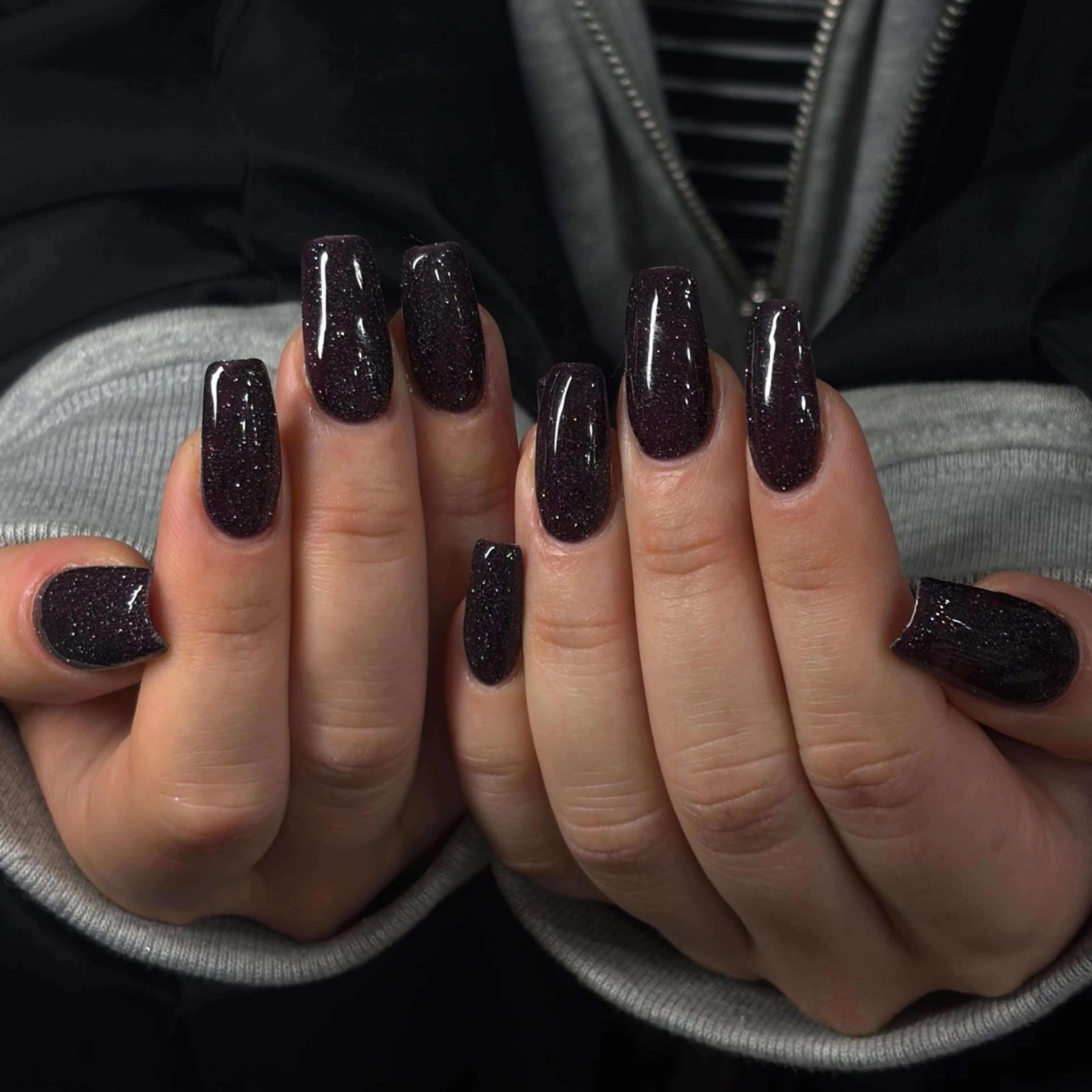 ◸チップ長さ出し◿ラメワンカラーorラメグラデーション♩🍀の写真