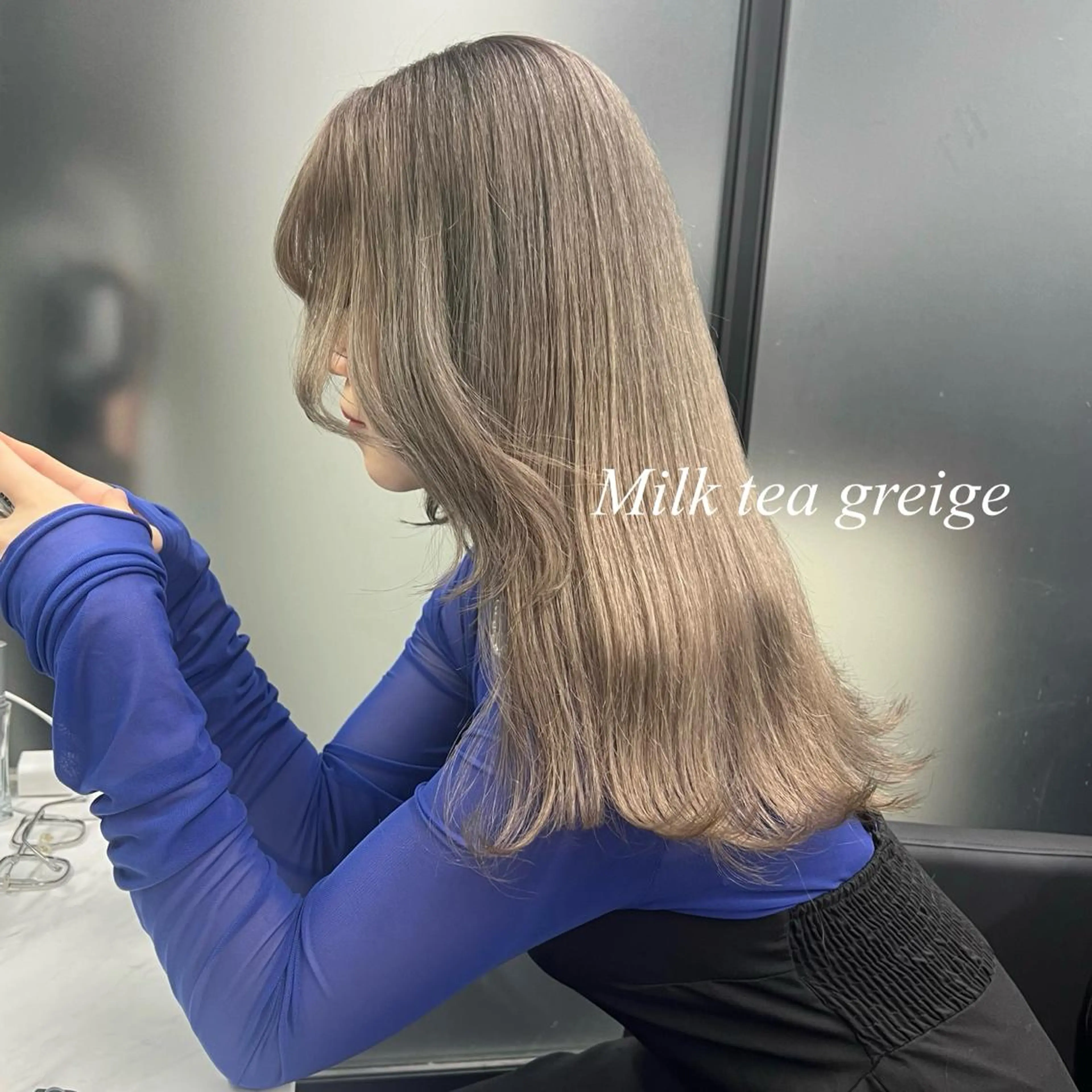 ロング カラー シールエクステ ハイトーンカラー エクステ ヘアカラー シールエクステ特化 ハイトーン、NANAのヘアスタイル