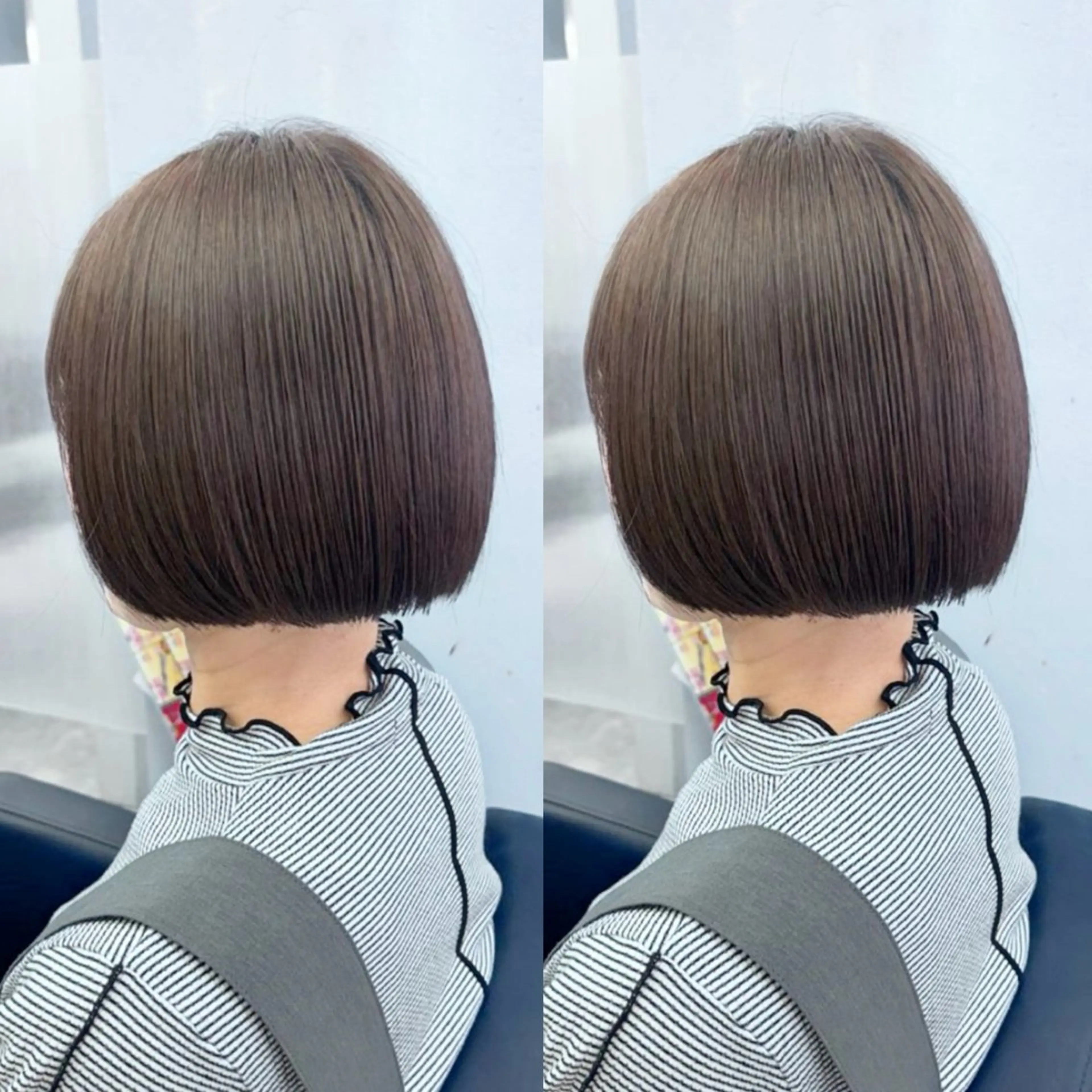 ショート カラー カット トリートメント 顔周り🎀 ハイトーン🎀愛美のヘアスタイル