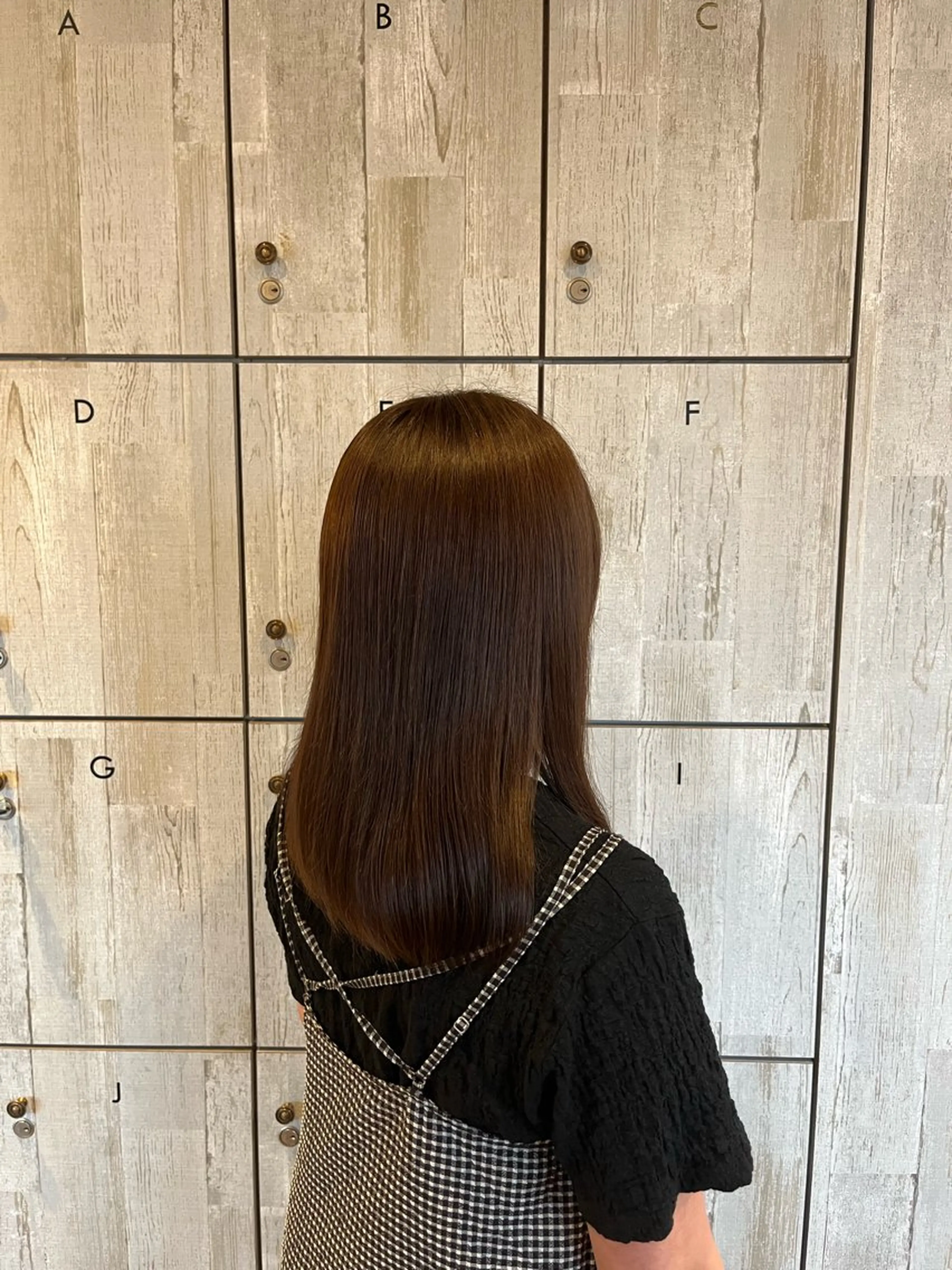 セミロング カラー ブラウンカラー ナチュラルブラウン 顔まわり/オフィス カラー/青栁優🔆のヘアスタイル