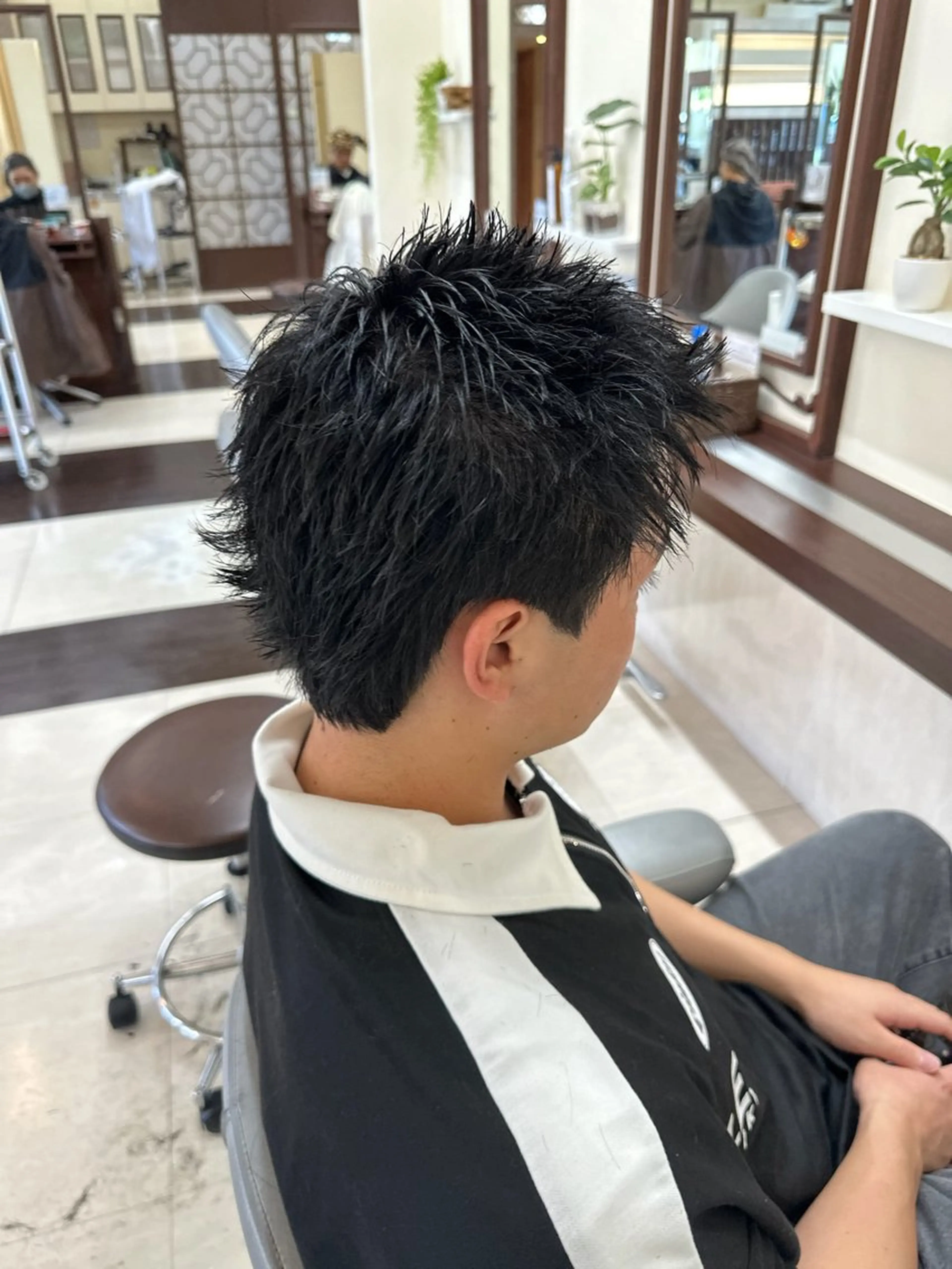ショート カラー パーマ メンズ スパイキーショート ショートヘア カット ヘアセット 毎月230人担当/ メンズヘア/清和武虎のヘアスタイル