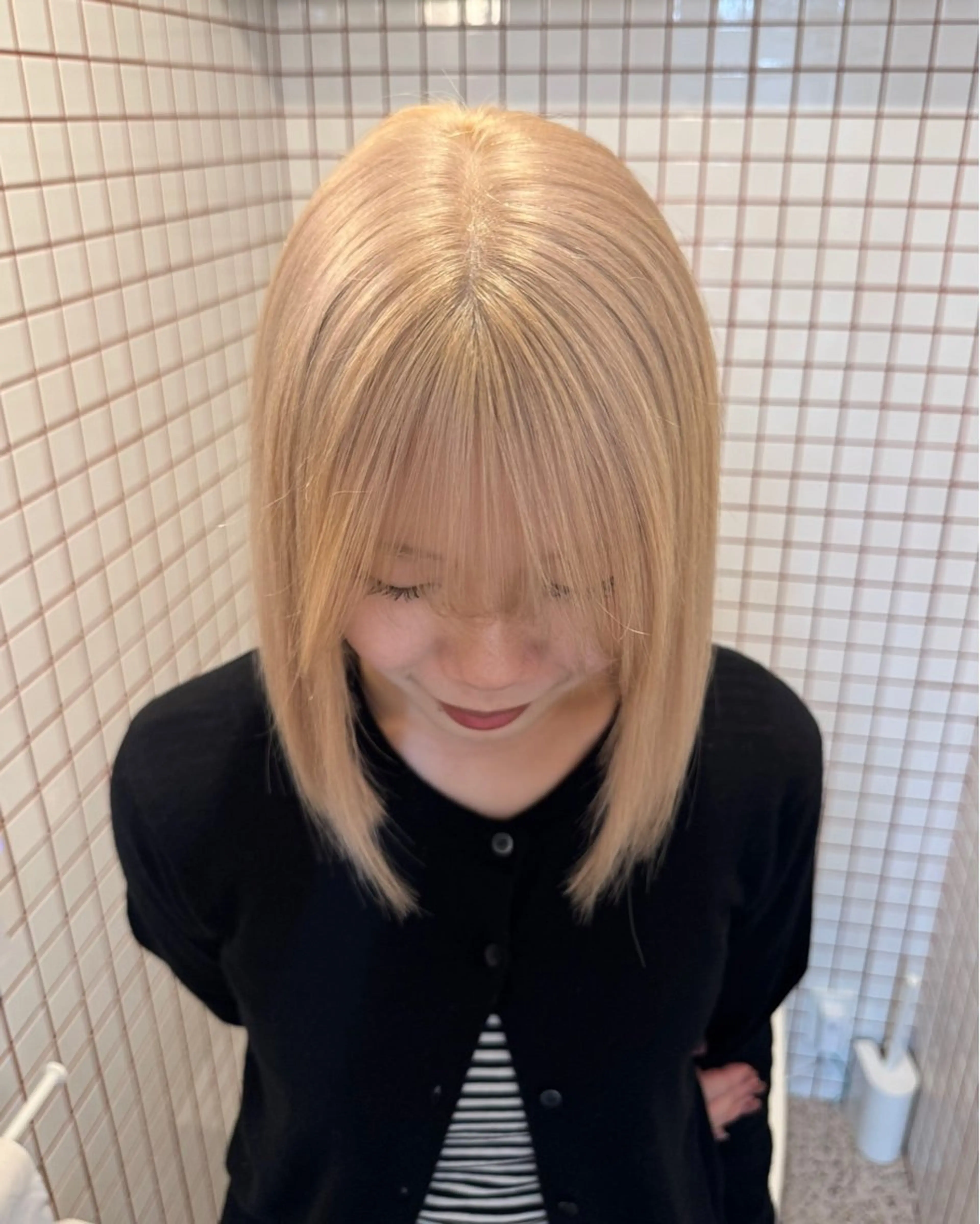 ミディアム ヘアカラー トリートメント PELE 梅田 ANNEX 大阪梅田茶屋町店 ダブルカラー/ブリーチ/ハイトーン【ペレ】所属・梅田/ハイトーン/ Juriのヘアスタイル