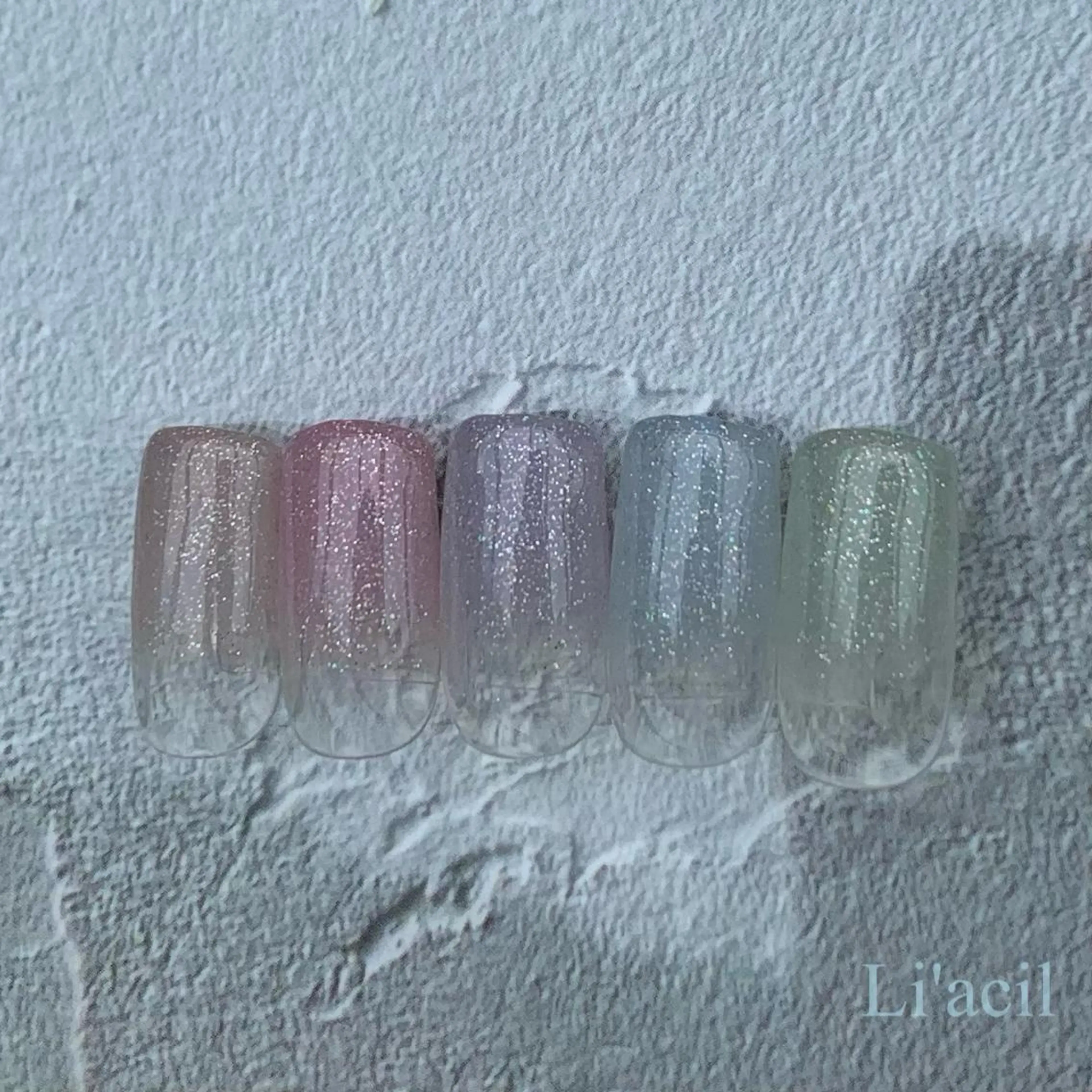 ネイル グラデーション ラメ(グリッター) ラメグラデーション Baleine × Li'acil所属・Minami Kodamaのネイルデザイン