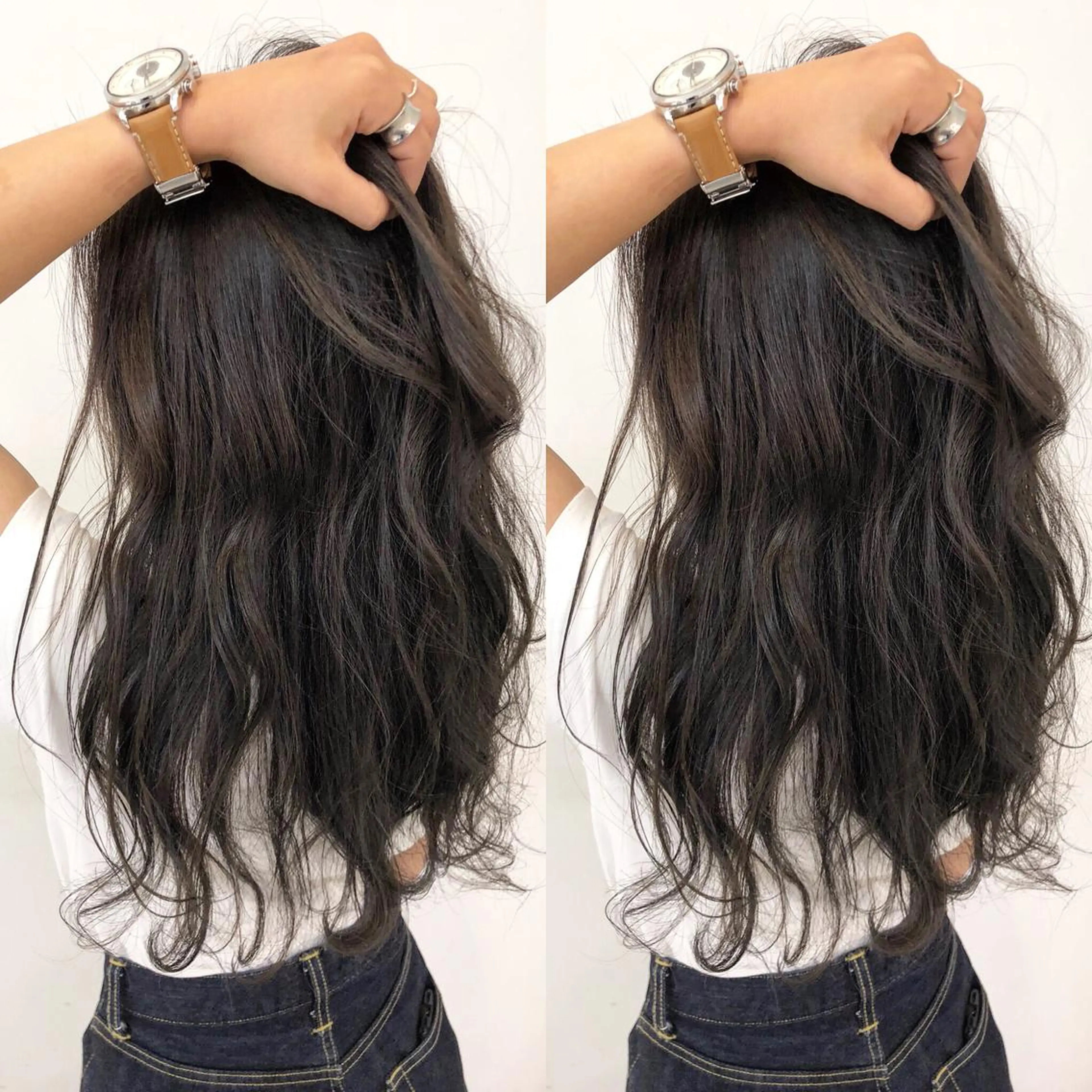 ロング カラー ブリーチ グラデーションカラー ハイライトカラー イルミナカラー ブリーチなしカラー レイヤー/韓国/ 顔周り/しんやのヘアスタイル