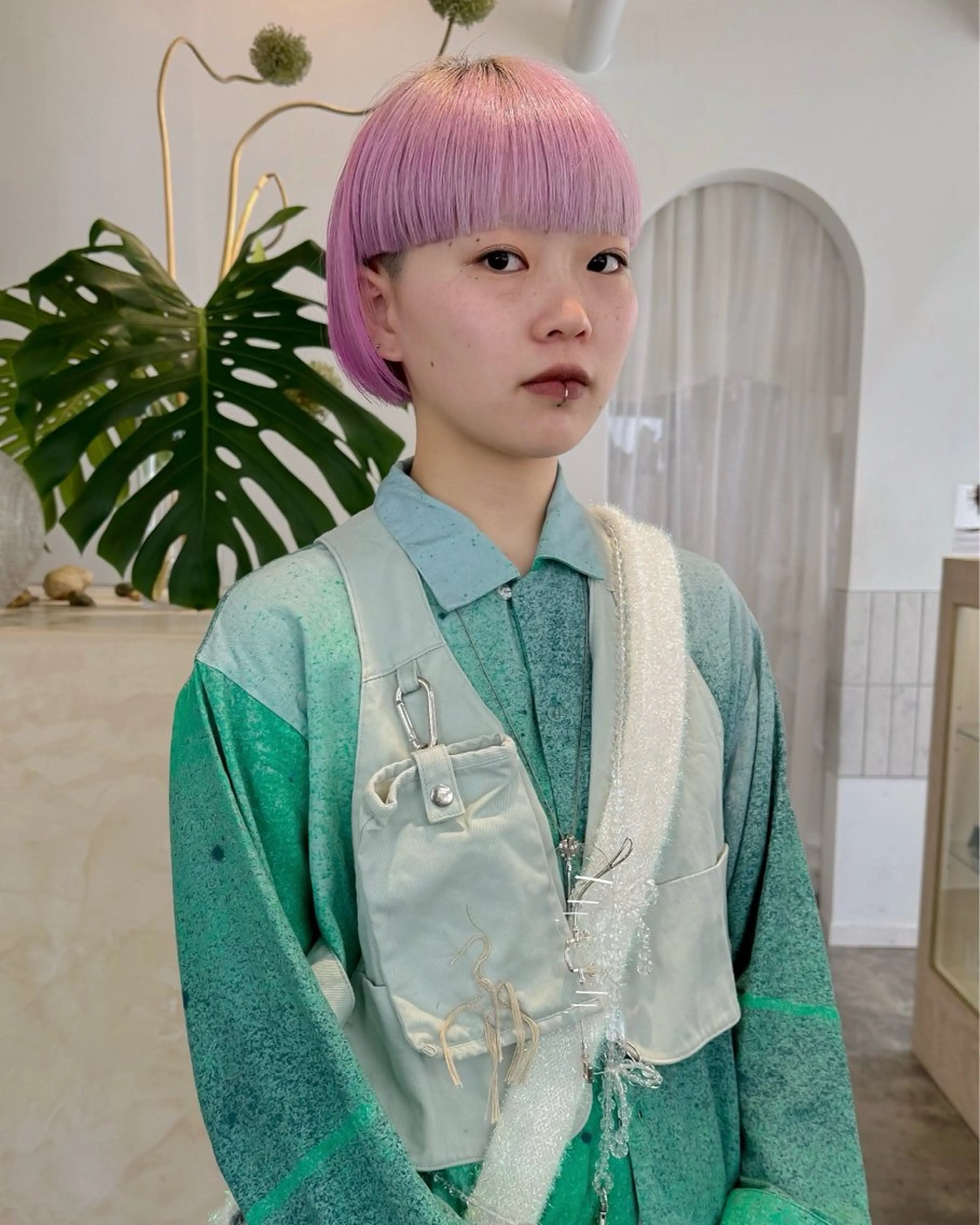 ショート カラー ハイトーンカラー ショートヘア カット ヘアカラー 似合わせカット ケアパーマ喜来雅由のヘアスタイル