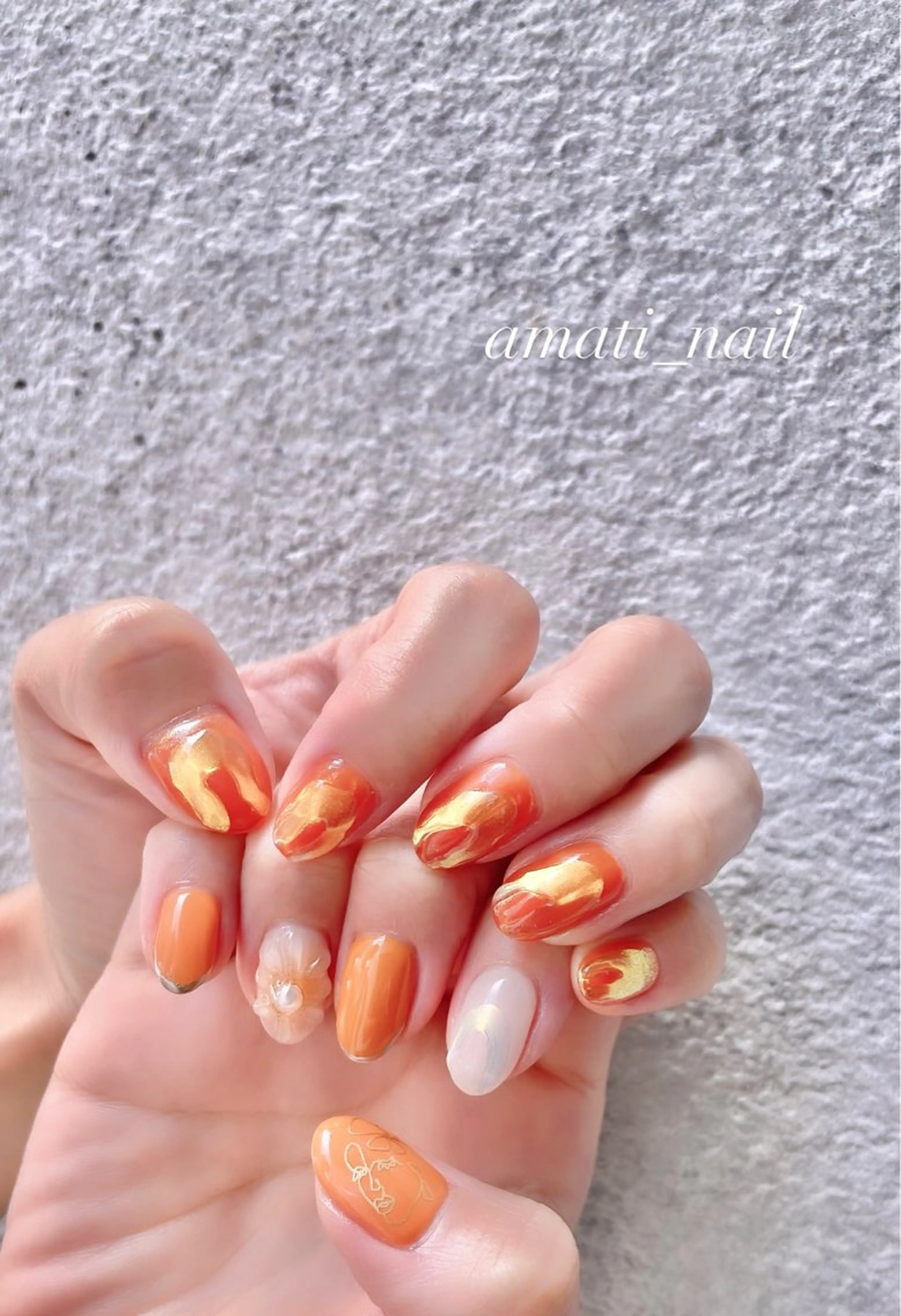 ネイル フラワーネイル フットネイル ジェルネイル マグネットネイル ミラーネイル ハンドネイル amati_nail TAKAKOのネイルデザイン