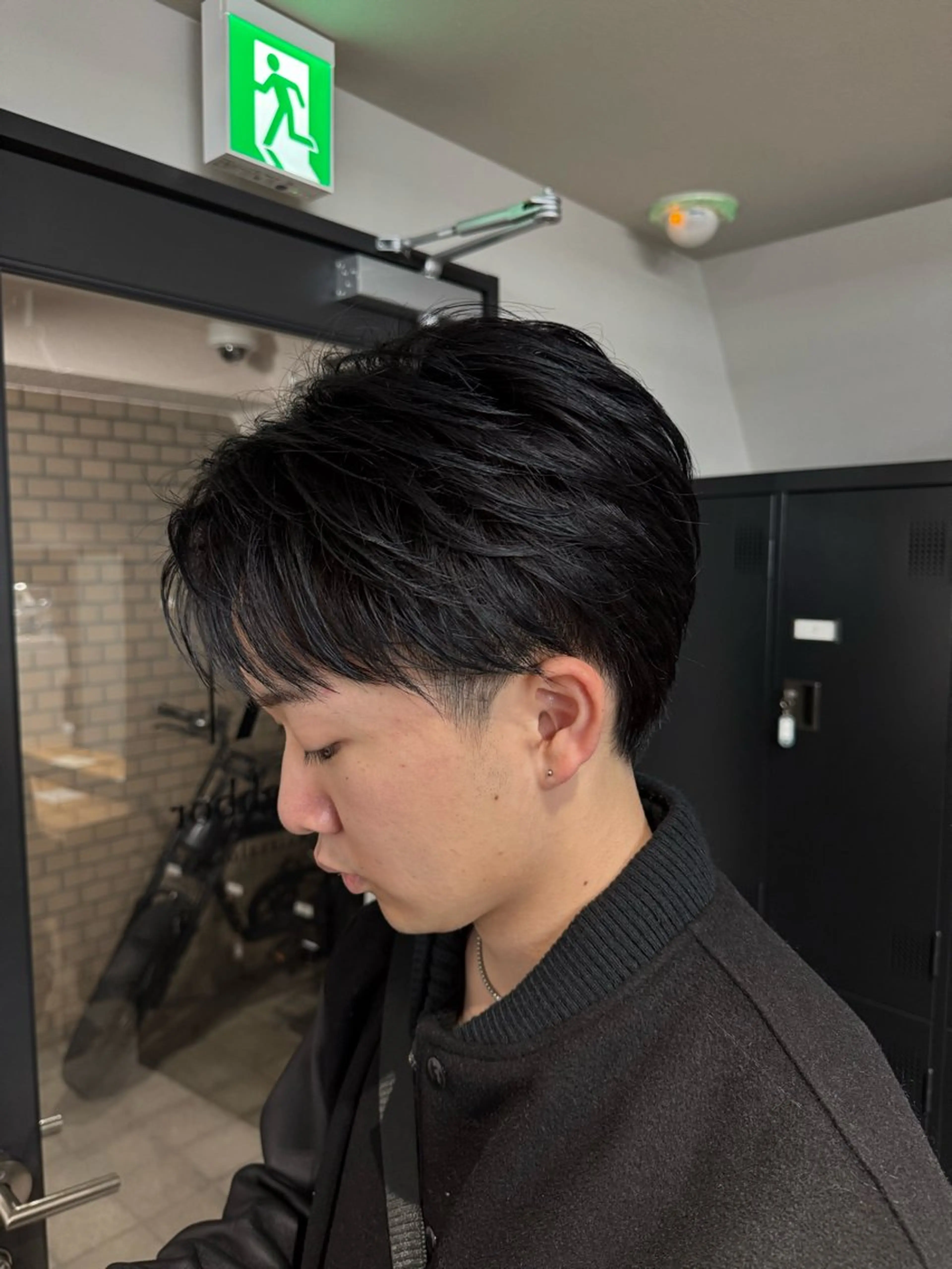 ショート メンズ センターパート ショートヘア カット 立川韓国メンズヘア ニュアンスパーマ安井のヘアスタイル