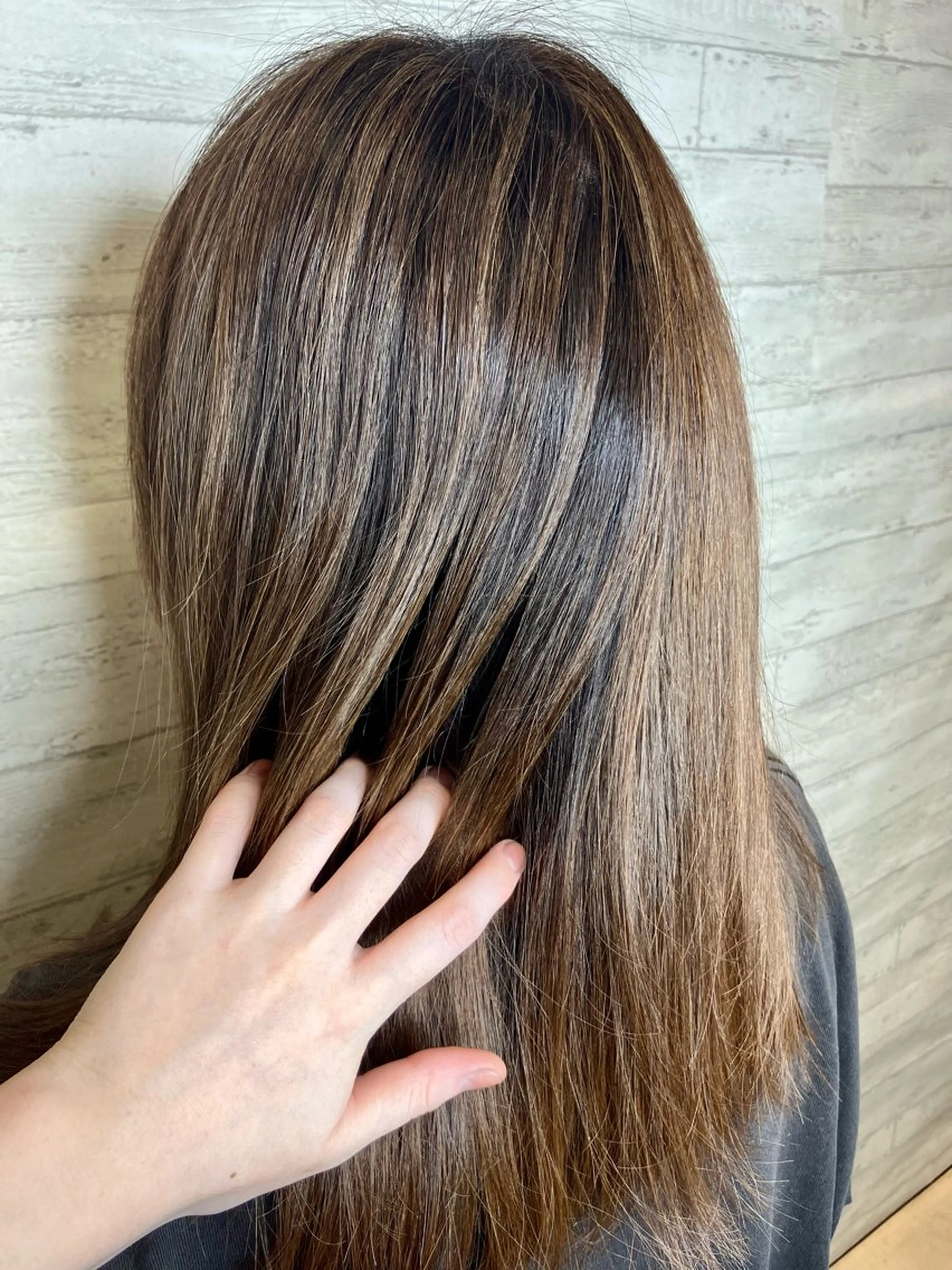 セミロング カラー ハイライトカラー ハイライト 小池 穂果/ 府中のヘアスタイル