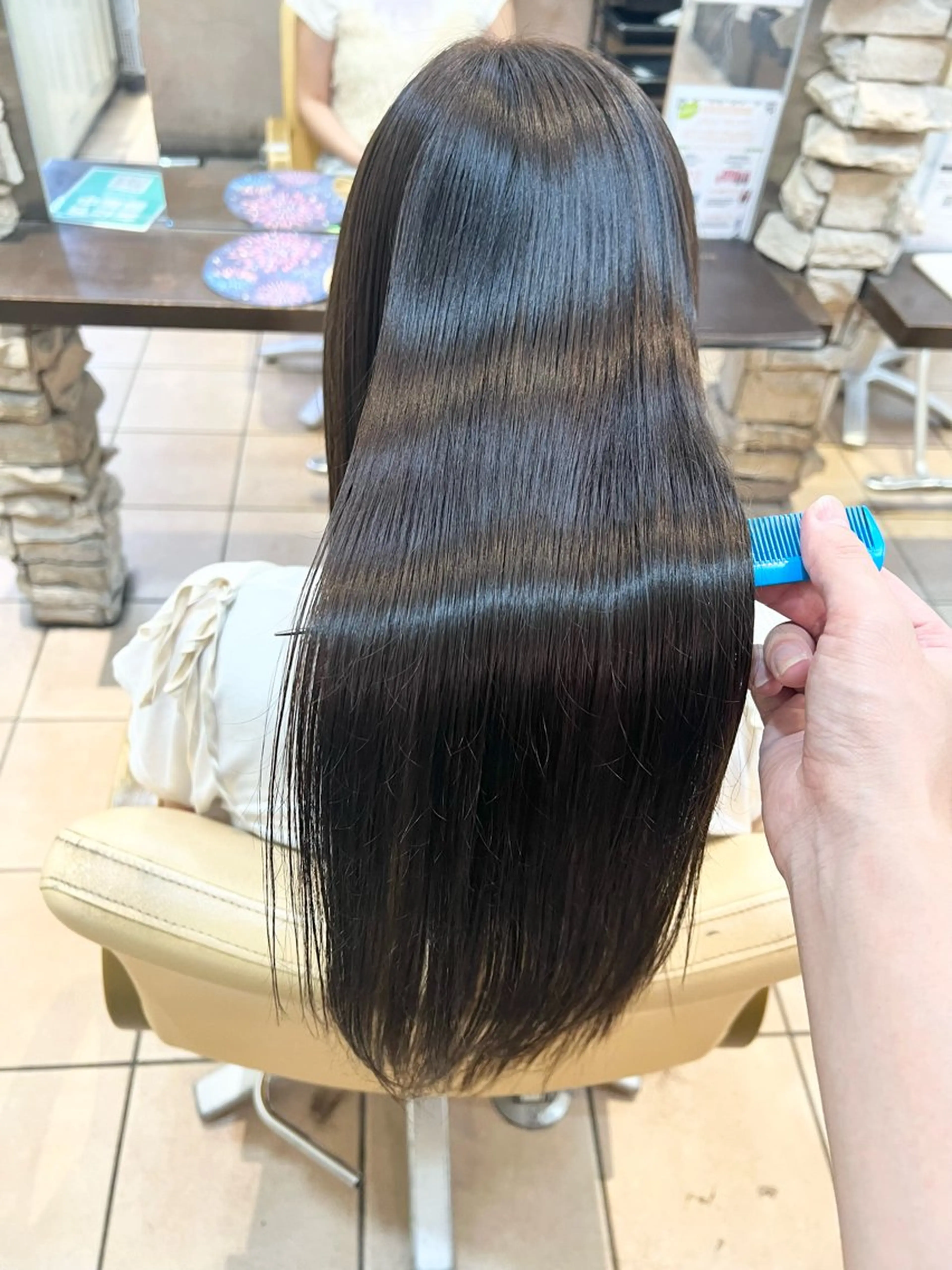 ロング 酸性ストレート 縮毛矯正 地毛風ストレート ⚡️下ノ村柊斗⚡️のヘアスタイル