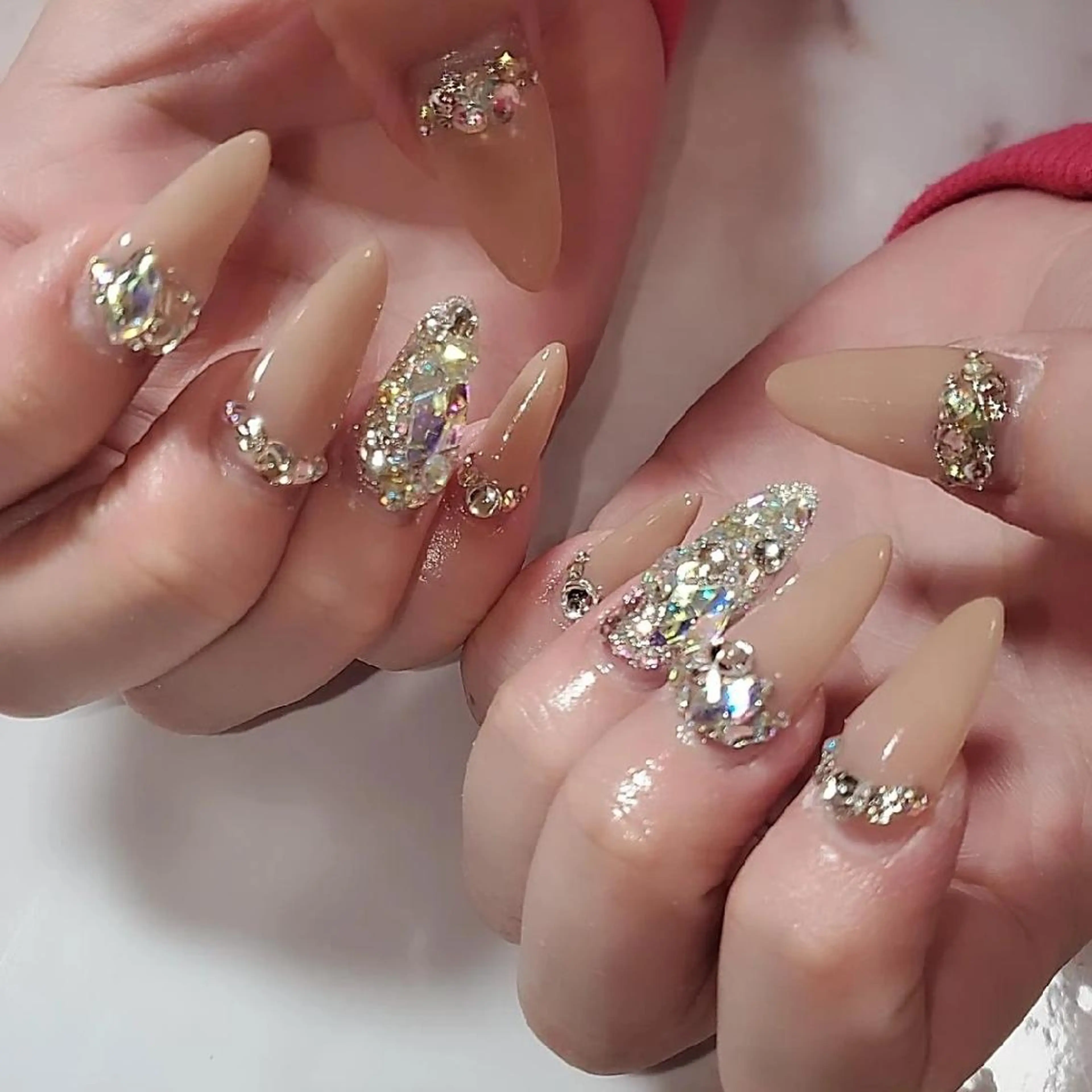 ネイル キラキラネイル ハンドネイル Garnet nailのネイルデザイン