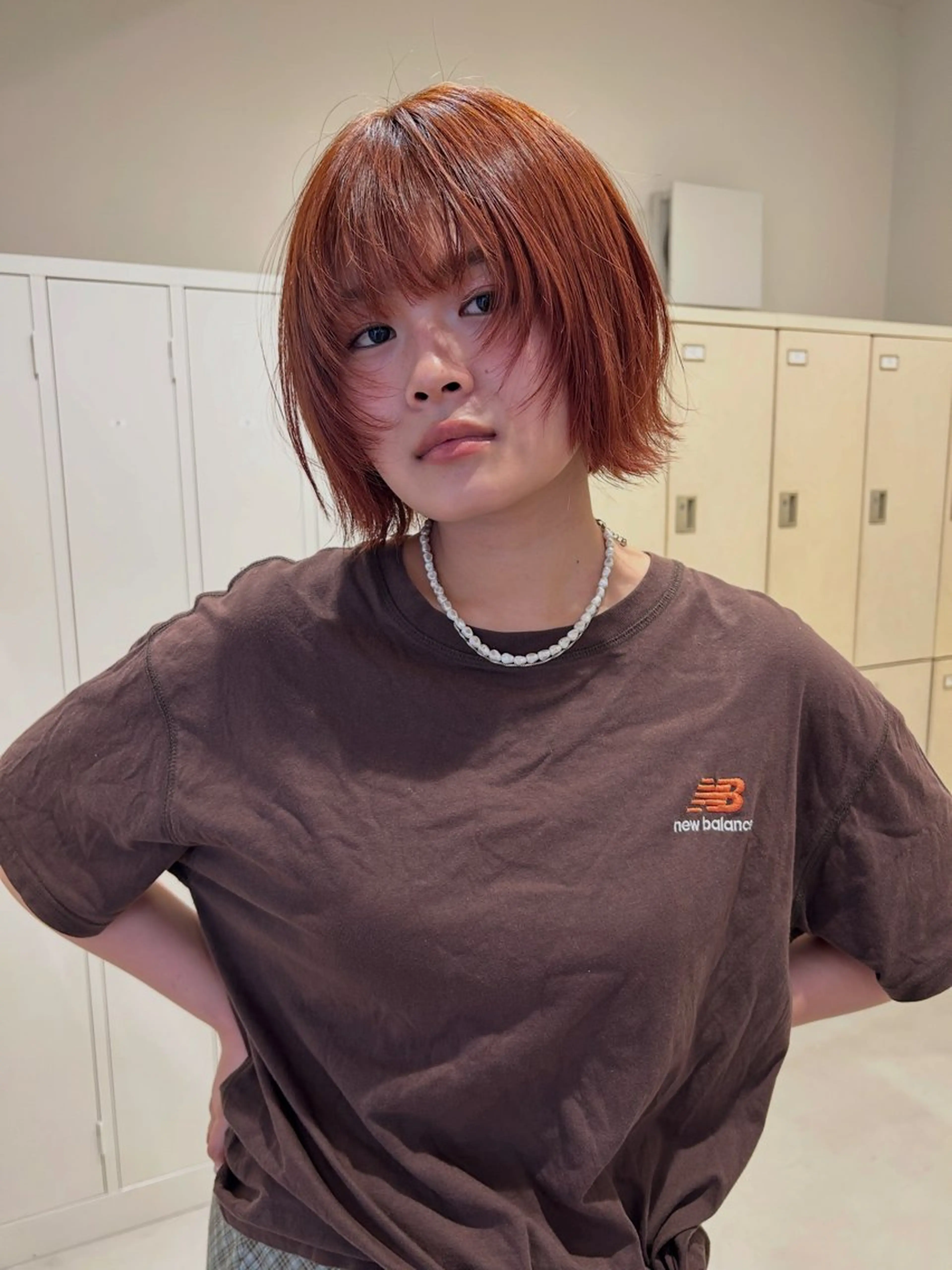 ショート カラー ヘアアレンジ オレンジ 透明感カラー🫧🌈 似合わせカット✂︎のヘアスタイル