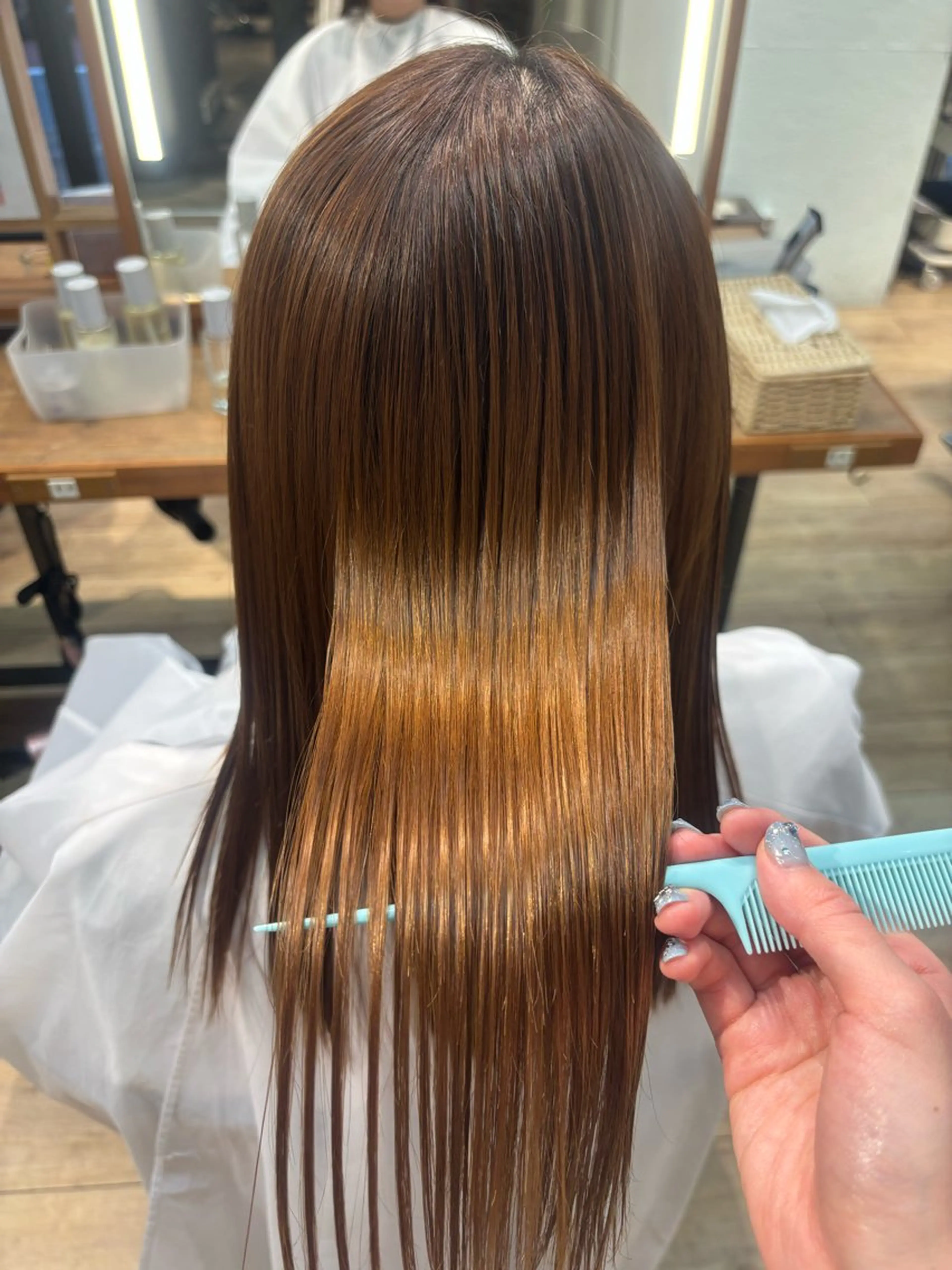 ロング 縮毛矯正 ゆうこ🍀髪質改善/ ストレート/艶カラーのヘアスタイル