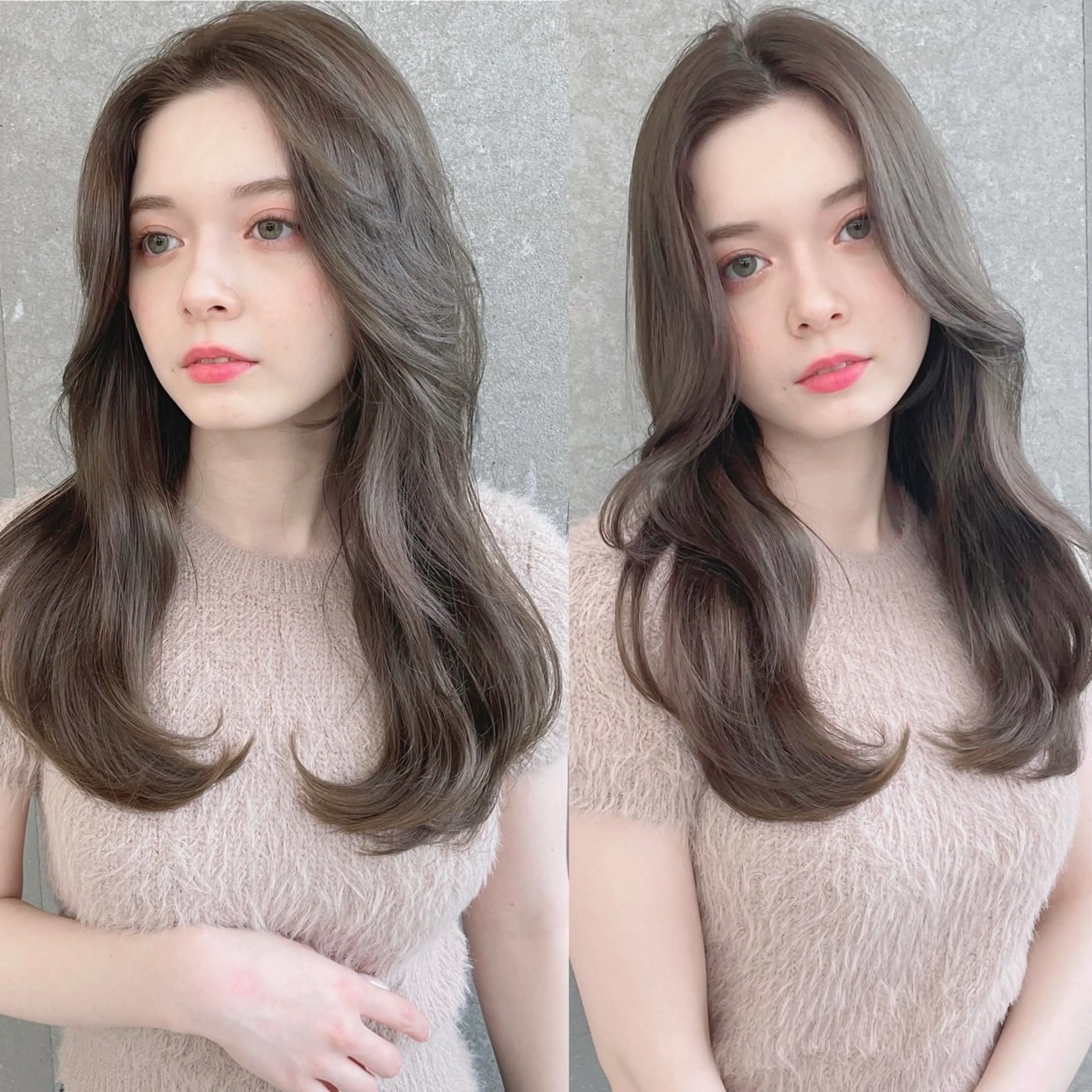 セミロング 山本翔一郎 韓国顔周りレイヤーのヘアスタイル