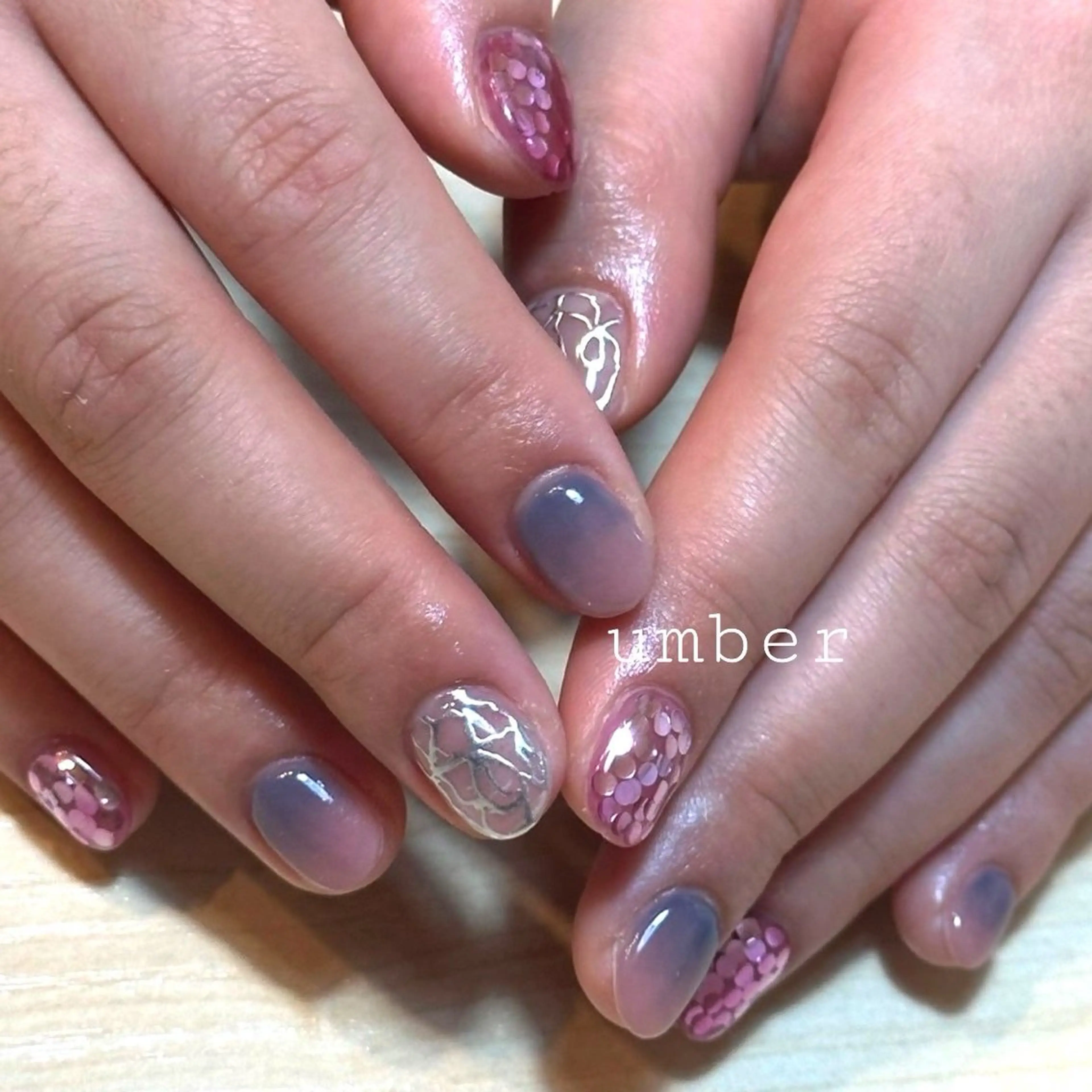 ネイル ハンドネイル umber 三茶1分のネイルデザイン