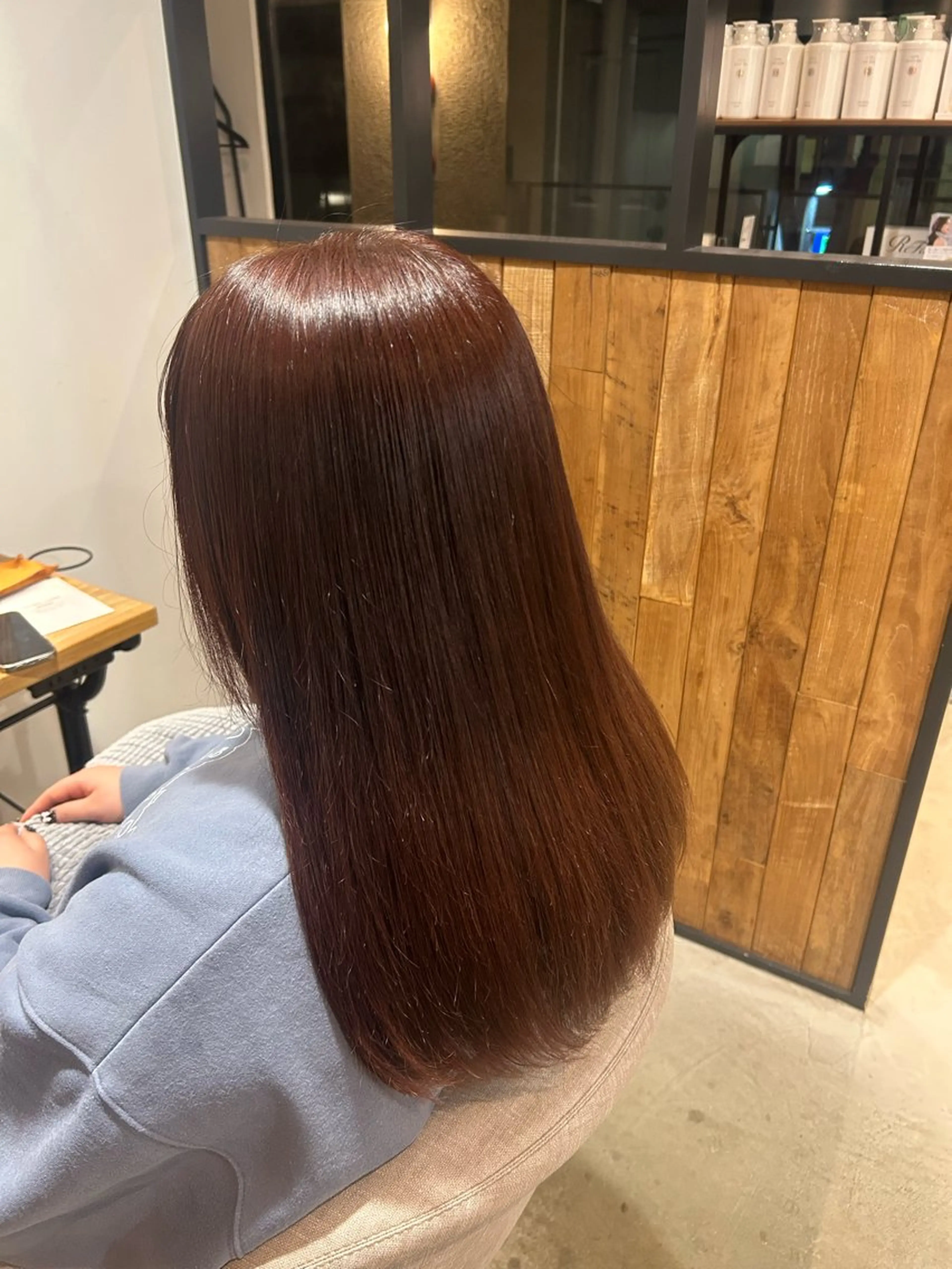 ロング カラー ブラウンカラー ピンクカラー ピンクブラウン 𝐌𝐢𝐨/ 薬院 /カラーモデル募集中のヘアスタイル