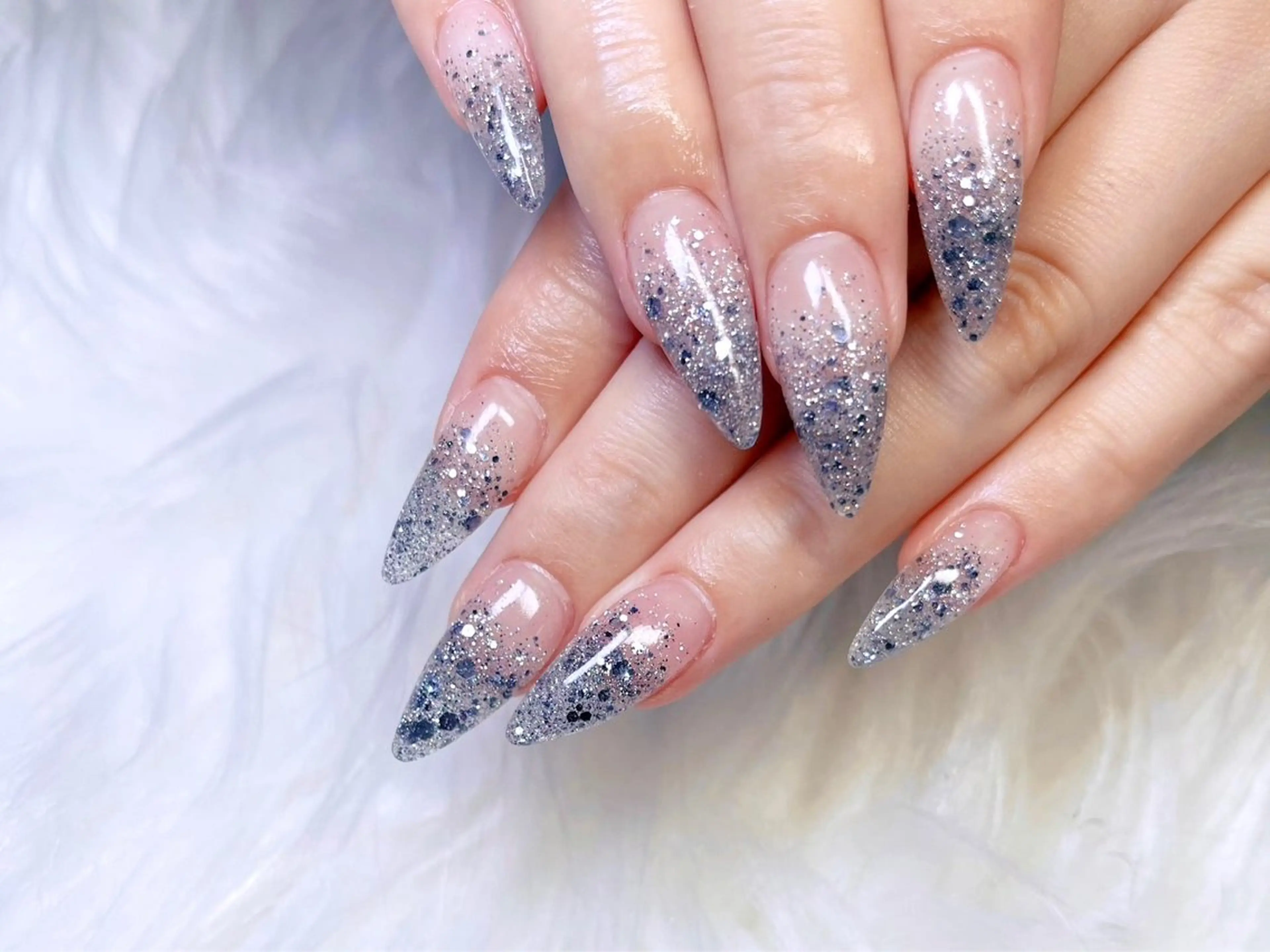 ネイル ラメ(グリッター) ラメグラデーション AngelCoco Tabataのネイルデザイン