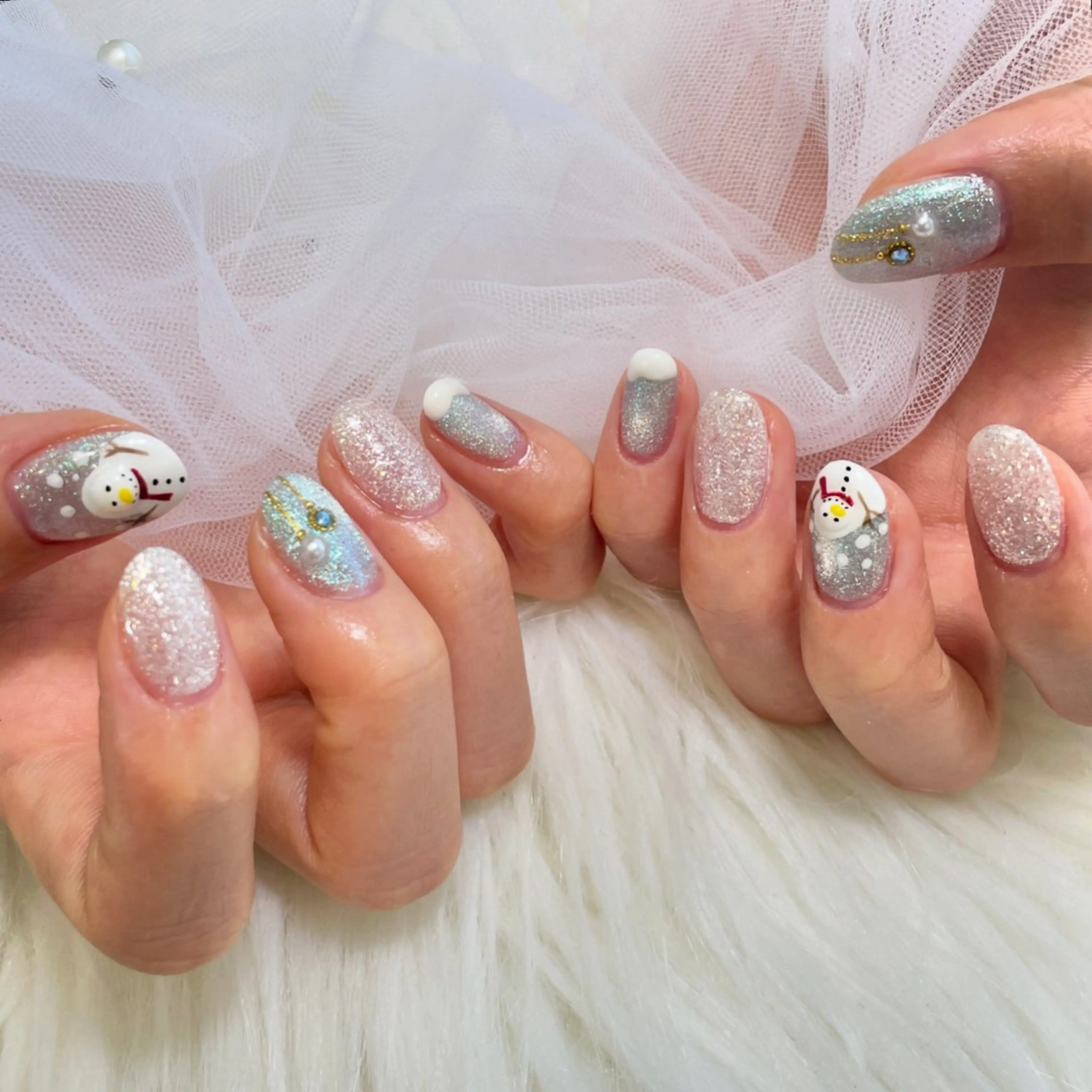 ネイル オーロラネイル マグネットネイル ぷっくりネイル K Harukaのネイルデザイン