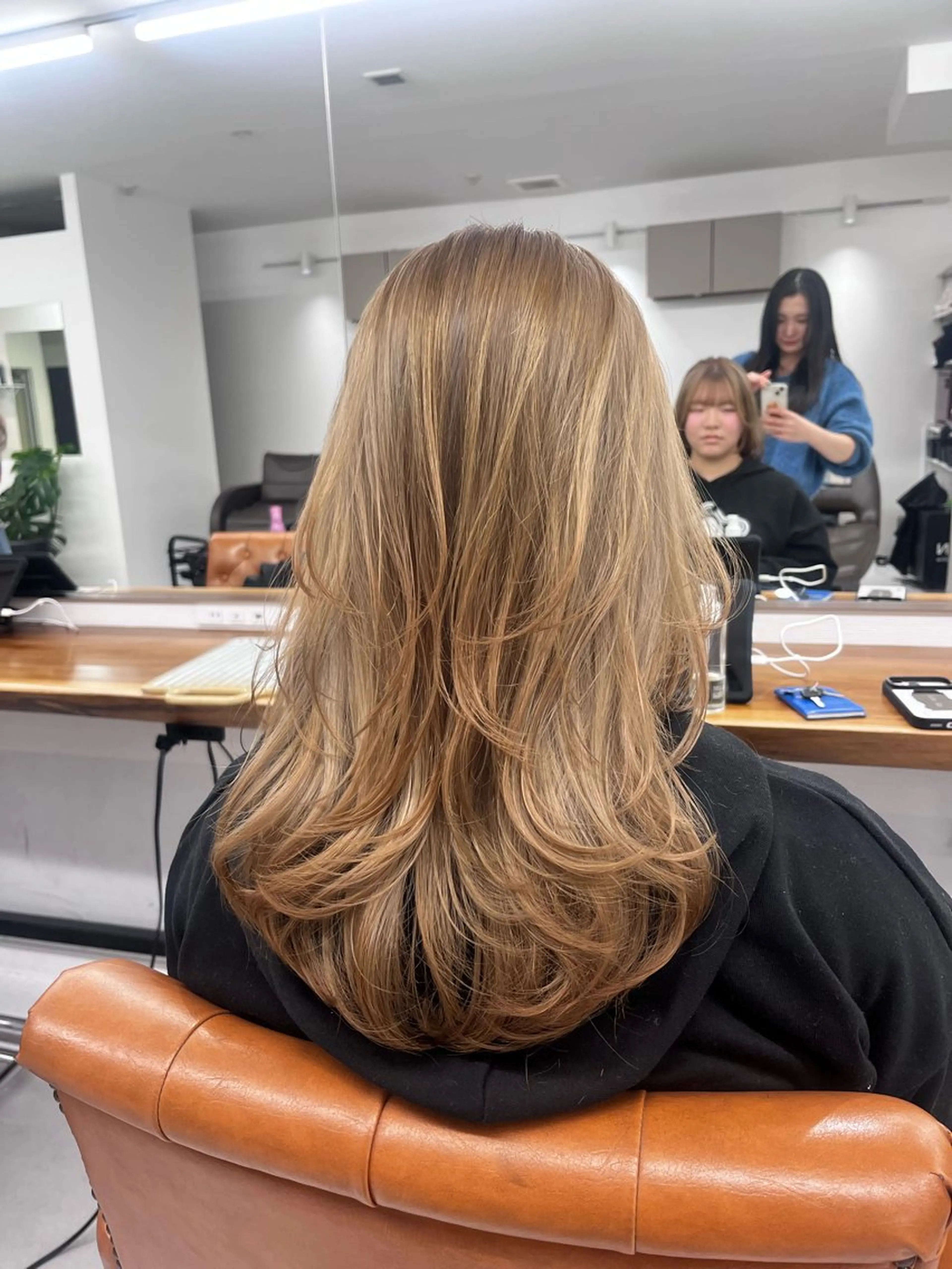 セミロング カット ヘアカラー COVO所属・髪質改善/韓国ヘア yunaのヘアスタイル