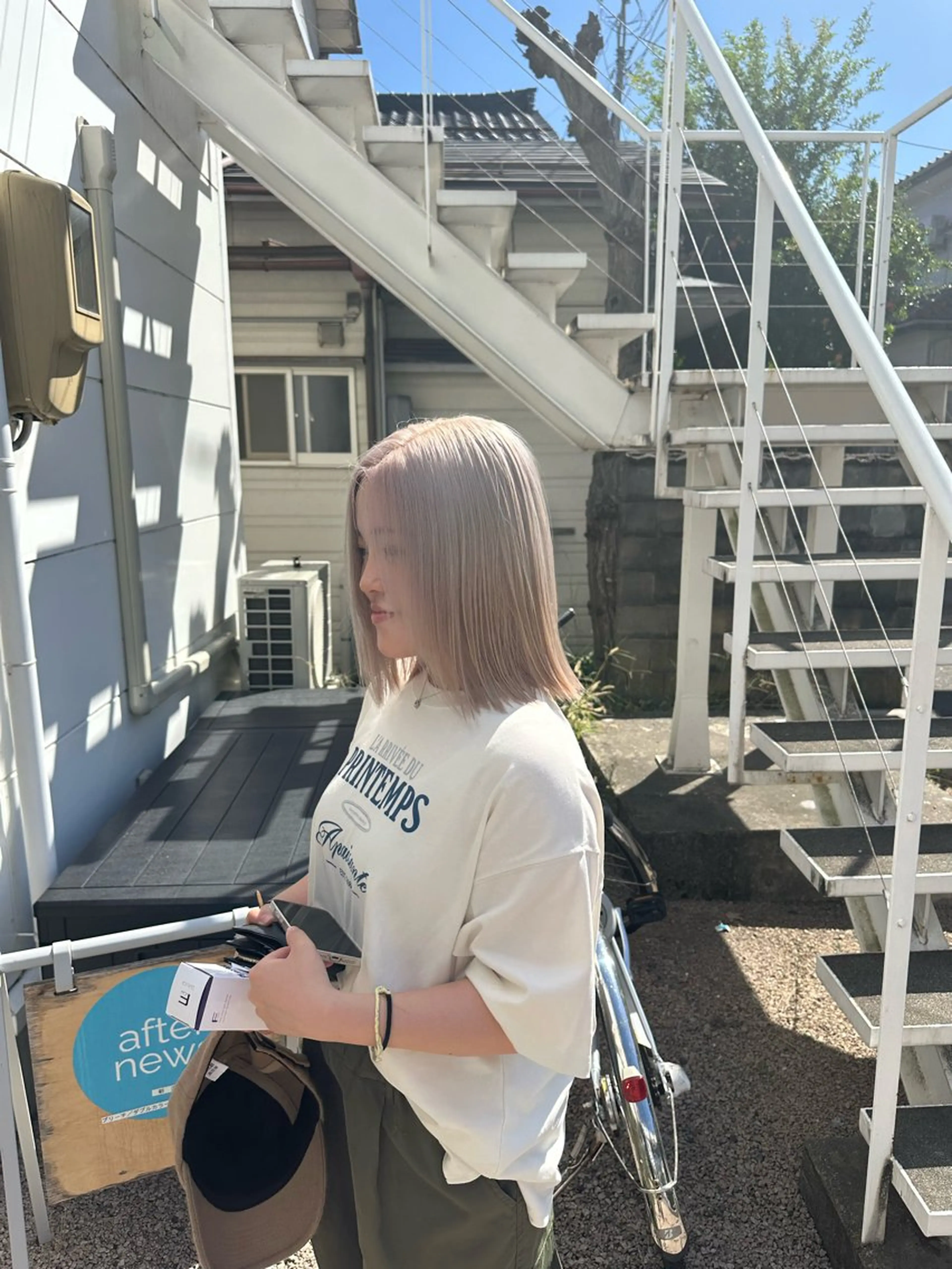 ミディアム ブリーチ屋さん/ブリ ーチ矯正🫧あずみのヘアスタイル