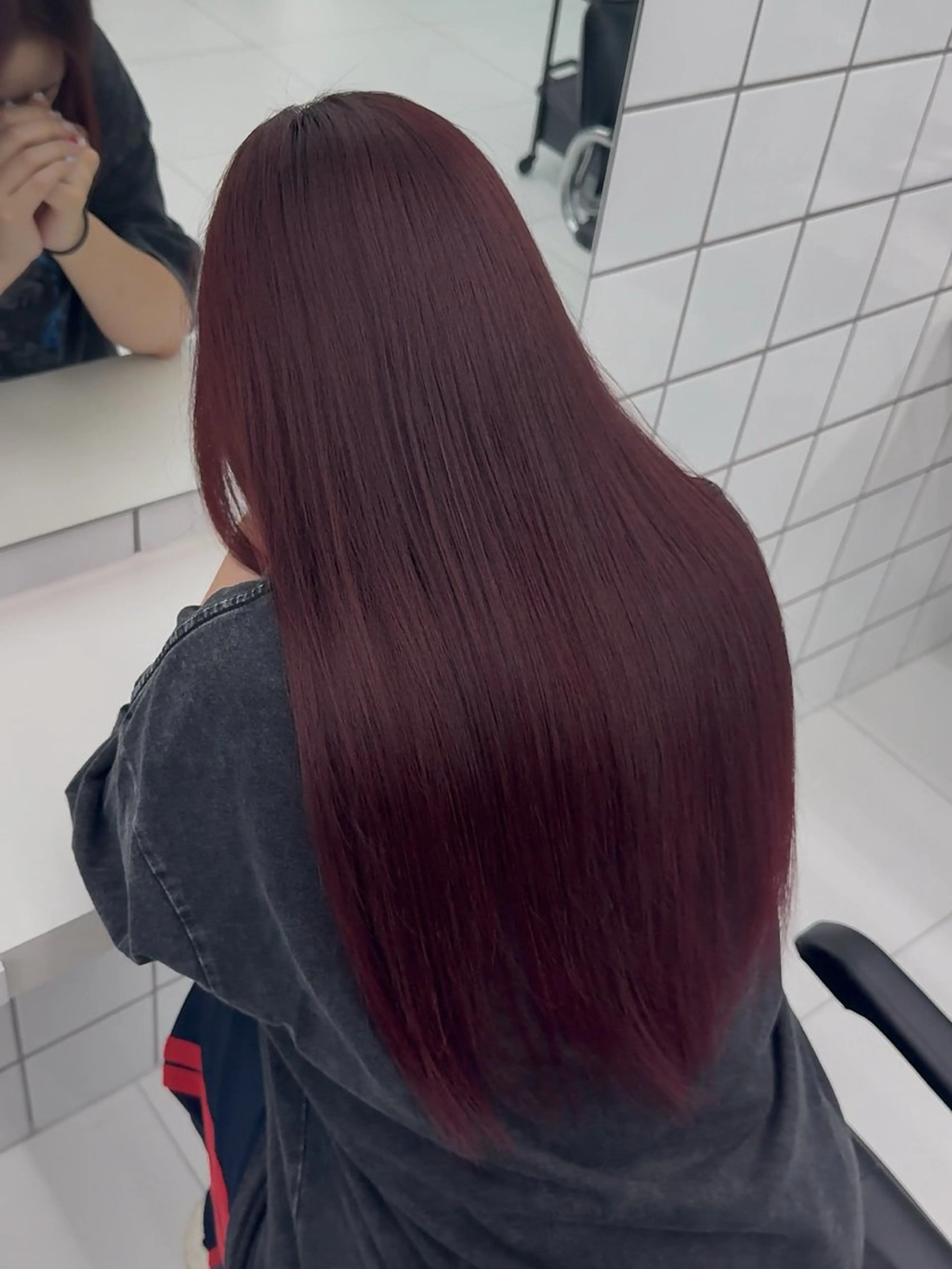 セミロング カラー ブリーチ ブリーチなしカラー ピンクカラー ヘアカラー トリートメント 渋谷ブリーチカラー/ デザインカラー/優希のヘアスタイル