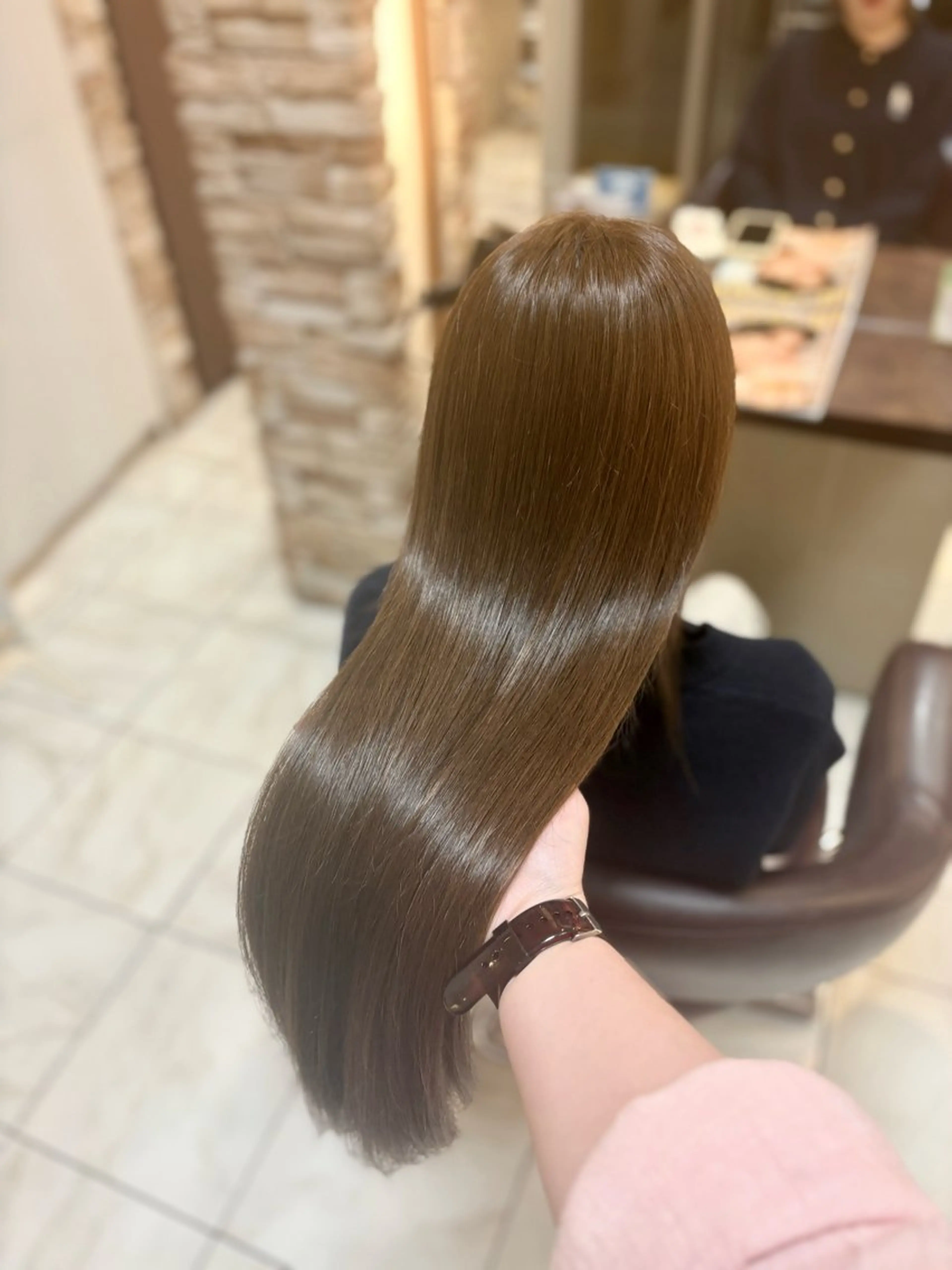 ロング カラー ヘアカラー トリートメント 🎀透明感カラー 🐈ナズナのヘアスタイル