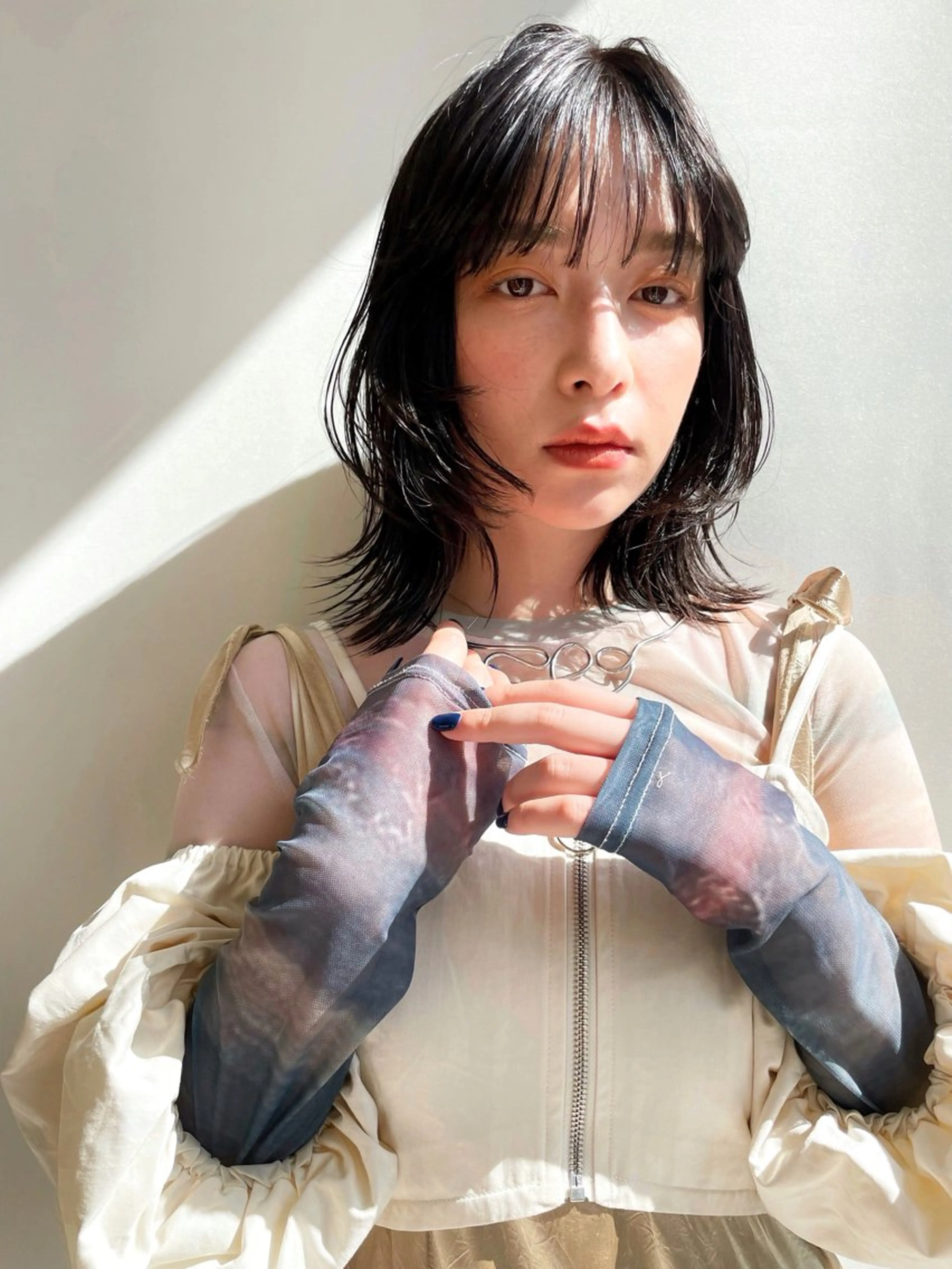 ミディアム カラー カット ヘアカラー トリートメント hibiki/セット /透明感カラーのヘアスタイル