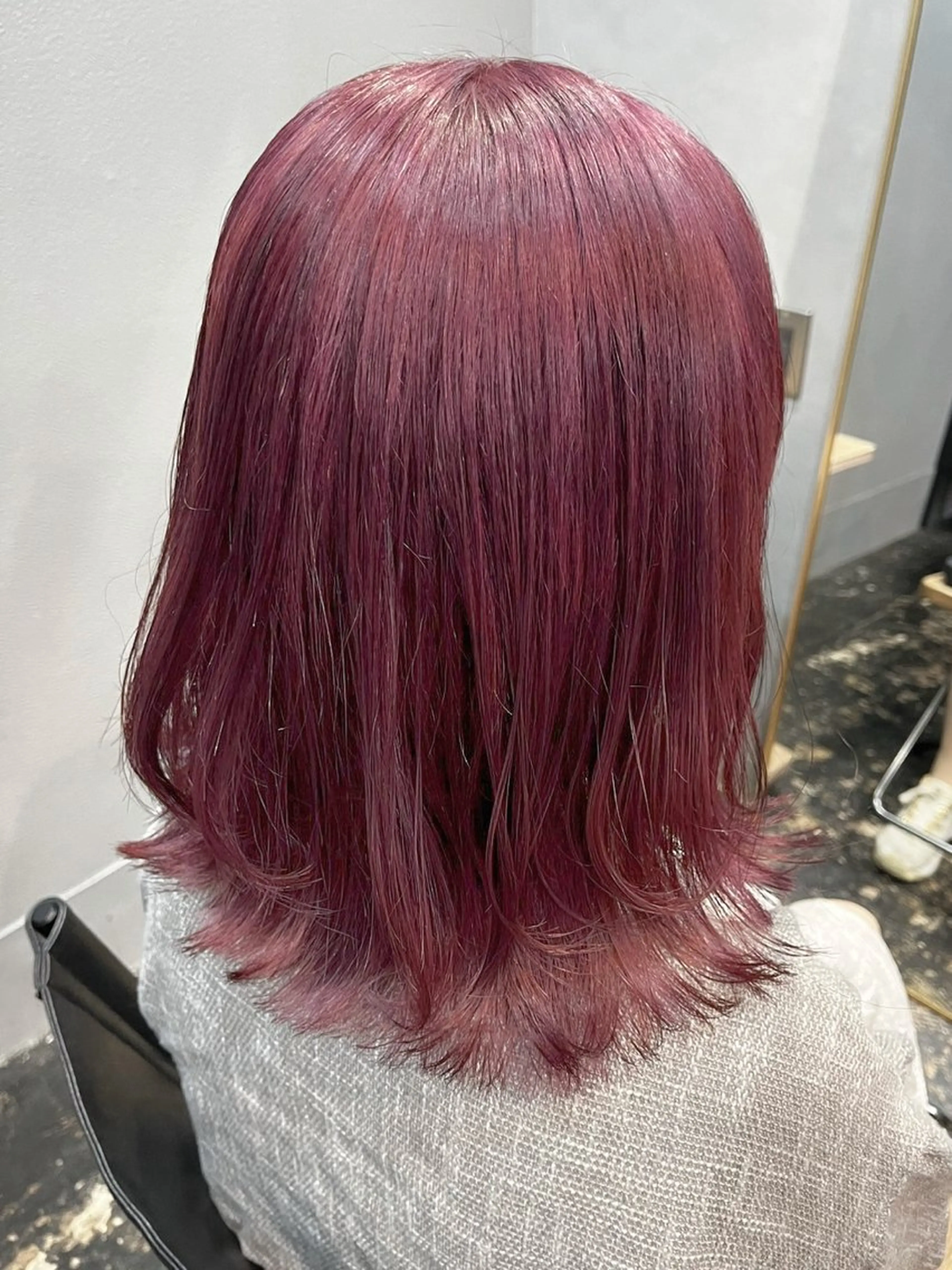 セミロング カラー ヘアカラー ハイトーン/韓国風/ 艶髪/吉祥寺のヘアスタイル