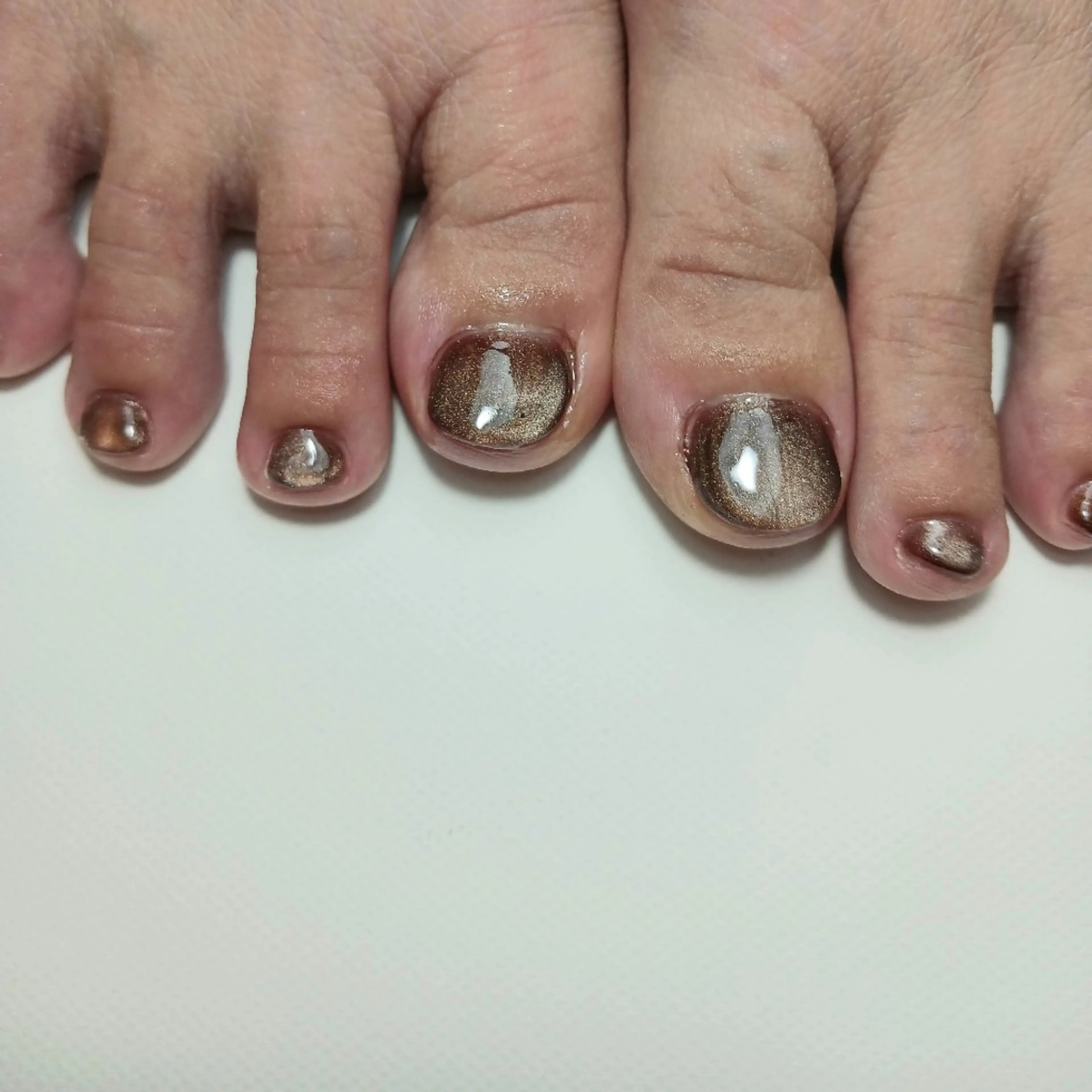 ネイル ブラウン ジェルネイル マグネットネイル 持ち込み 冬ネイル owlnail /持込みデザイン専門のネイルデザイン