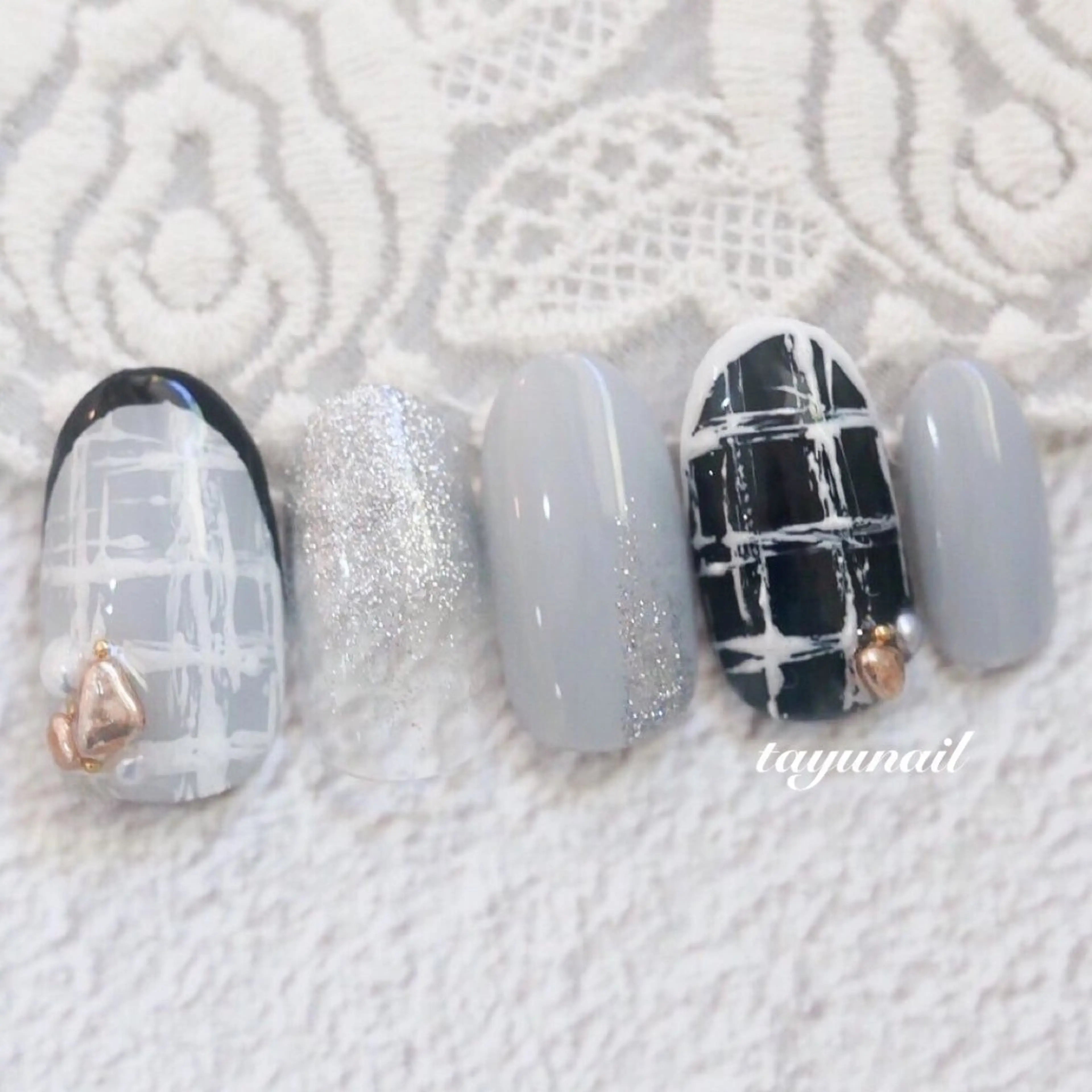 ネイル アートネイル ジェルネイル パラジェル 冬ネイル ネイルサロン・ネイルスクール　たゆnail所属・ネイルサロン 【たゆnail】のネイルデザイン