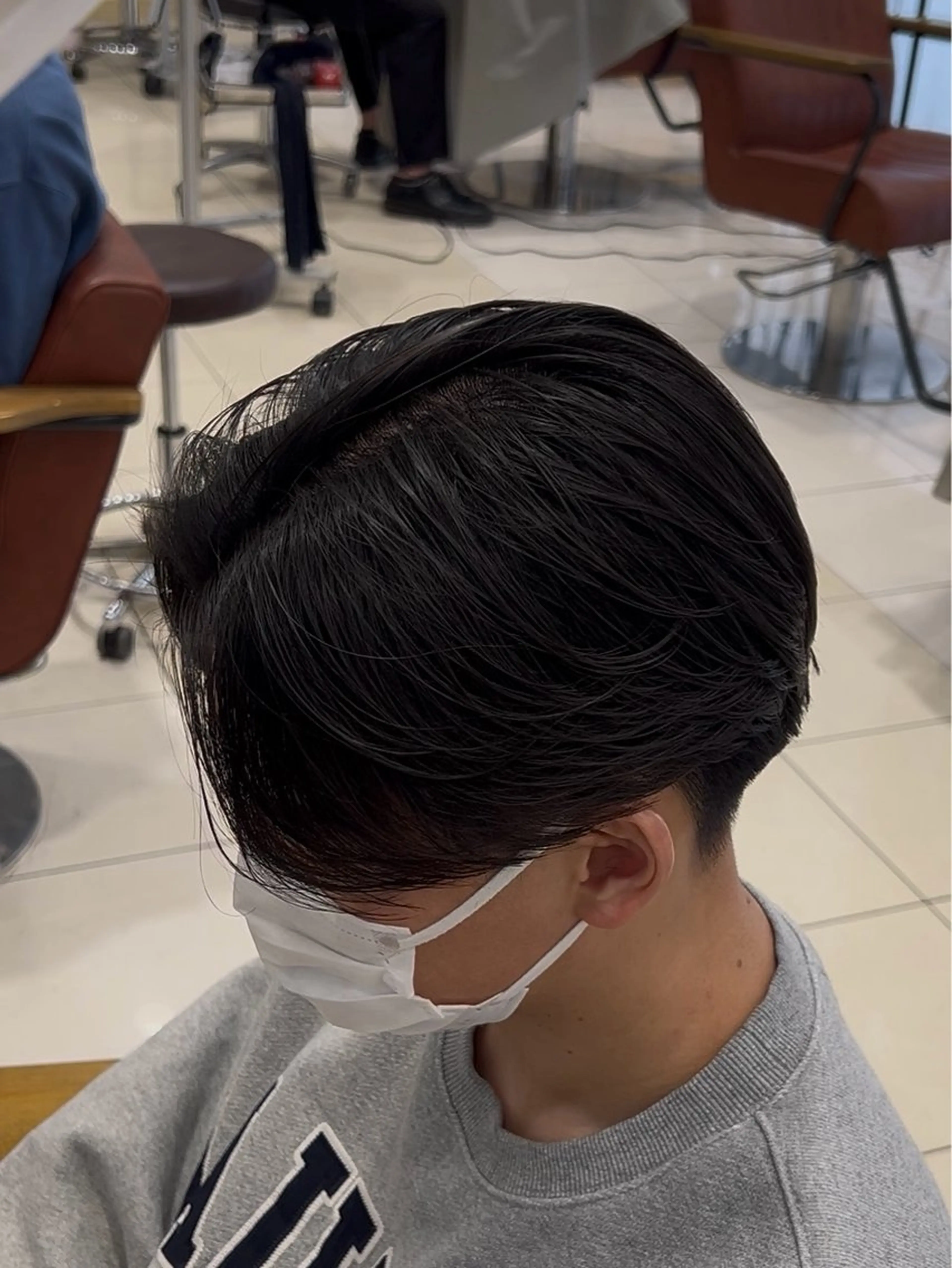 ショート パーマ メンズ センターパート 縮毛矯正 縮毛矯正 メンズ特化/勝田駅/ 佐和駅/鈴木輝瑠/のヘアスタイル