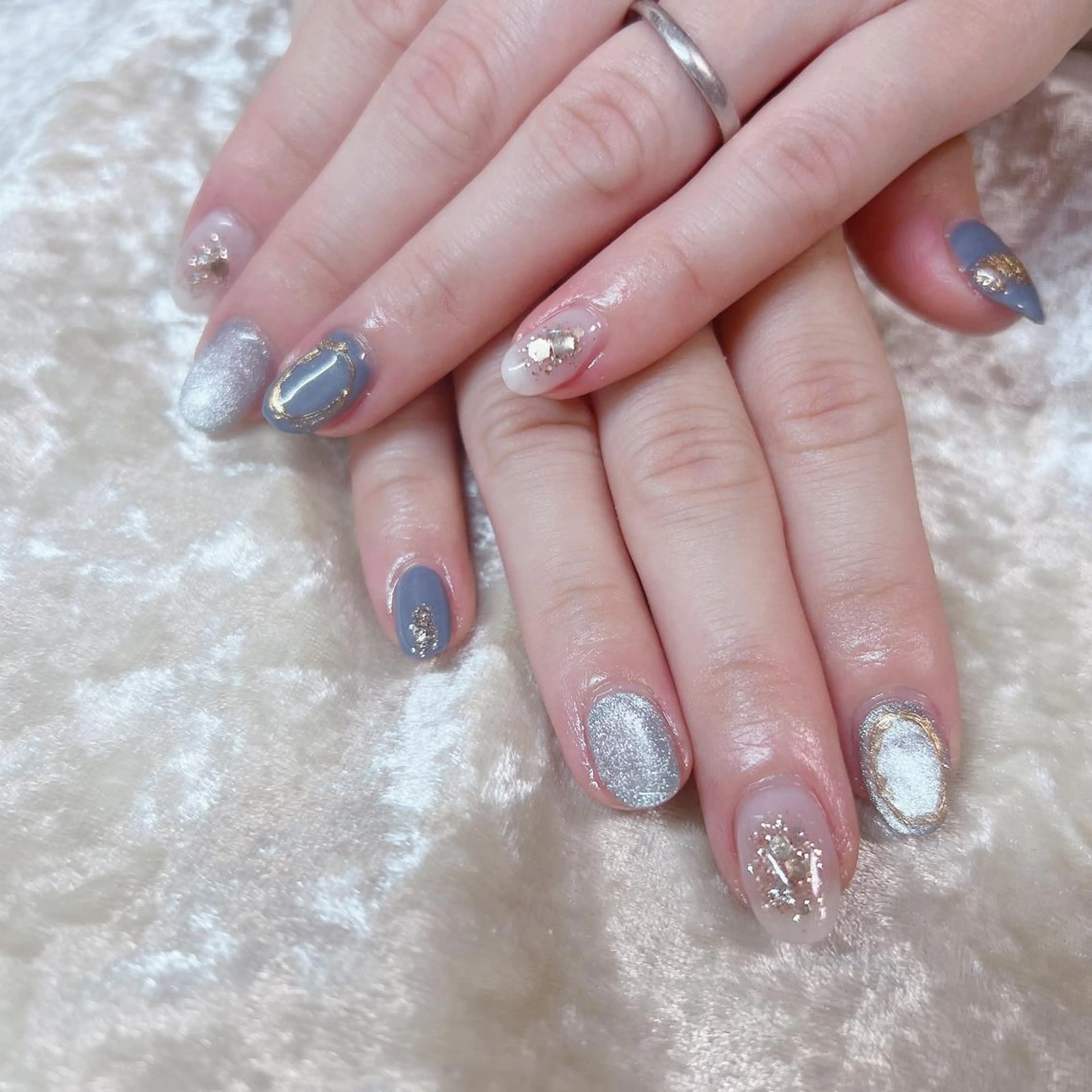 ネイル ブルー N.plus NaiLのネイルデザイン